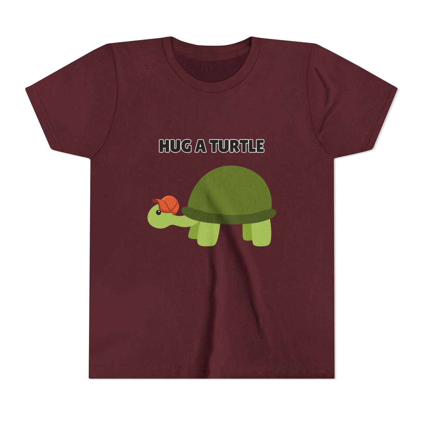 Hug a Turtle Youth Tee - Fun Nature Shirt, Children's Gift, Green Turtle Art, Ocean Conservation, Cute Animal Shirt
