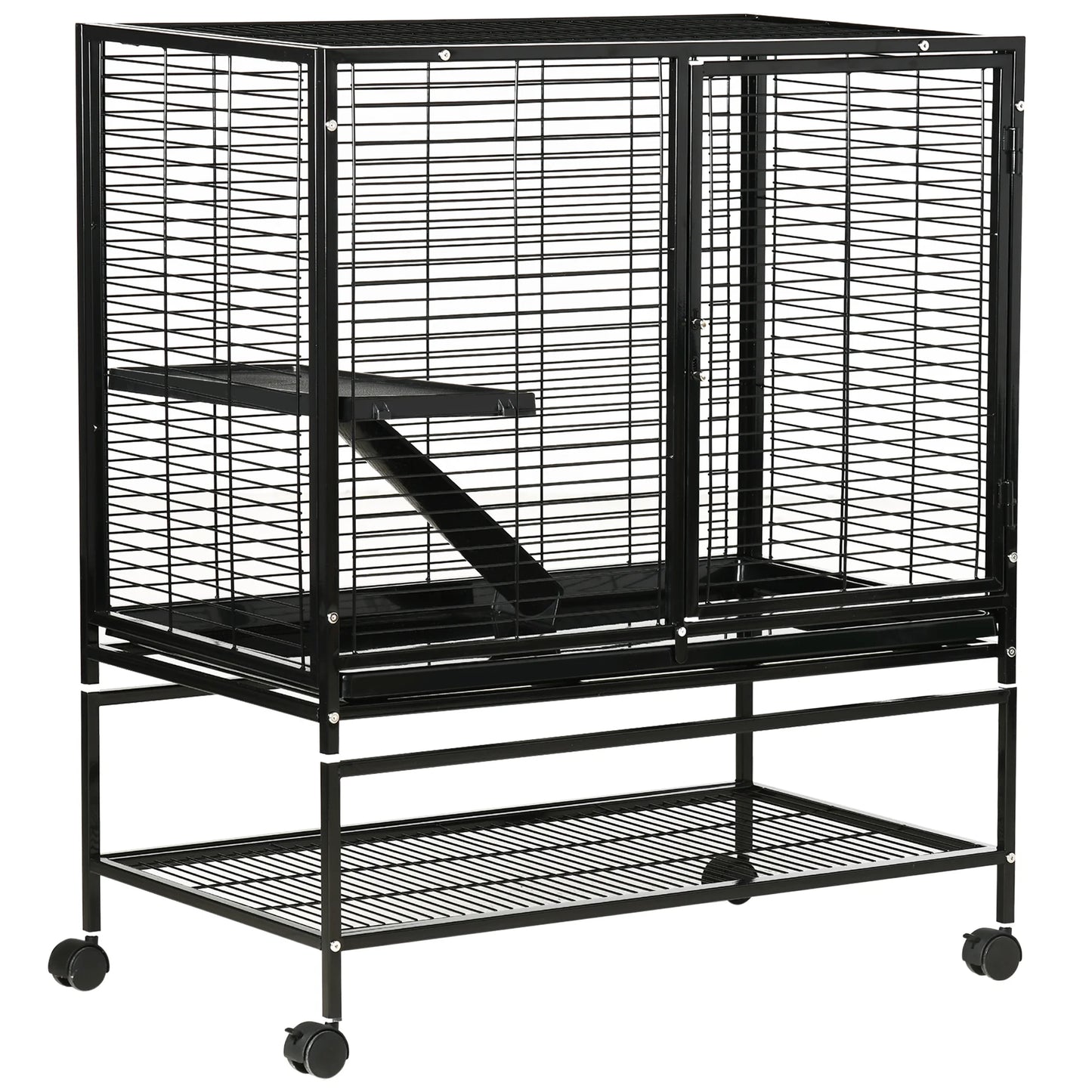 2-Tier Small Animal Cage, Ferret Cage Large Chinchilla Cage