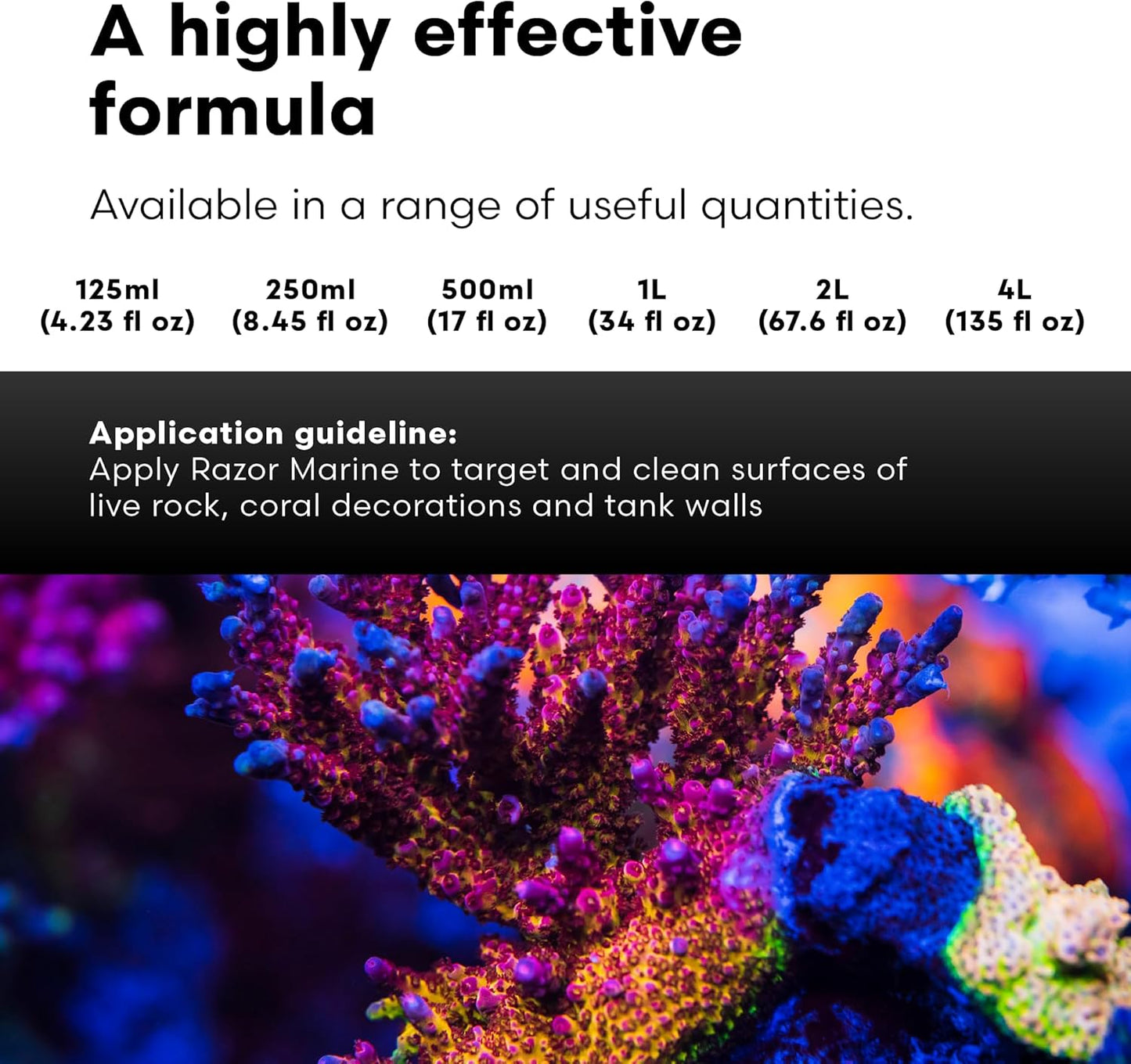 - Razor Marine - Unique Systemic Fish Tank Cleaner for Marine Aquariums - Aquarium Water Treatments, 33.8 Fl Oz