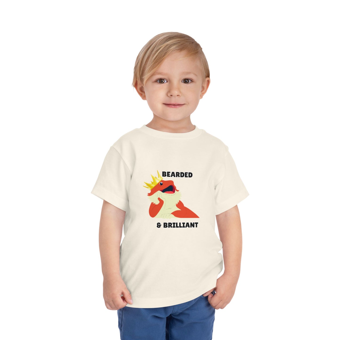 Toddler Sizes: Bearded & Brilliant Bearded Dragon Crown Toddler Tee - Fun Kids Reptile T-Shirt, Playdate Outfit, Unique Toddler Fashion, Cute Child's Clothing