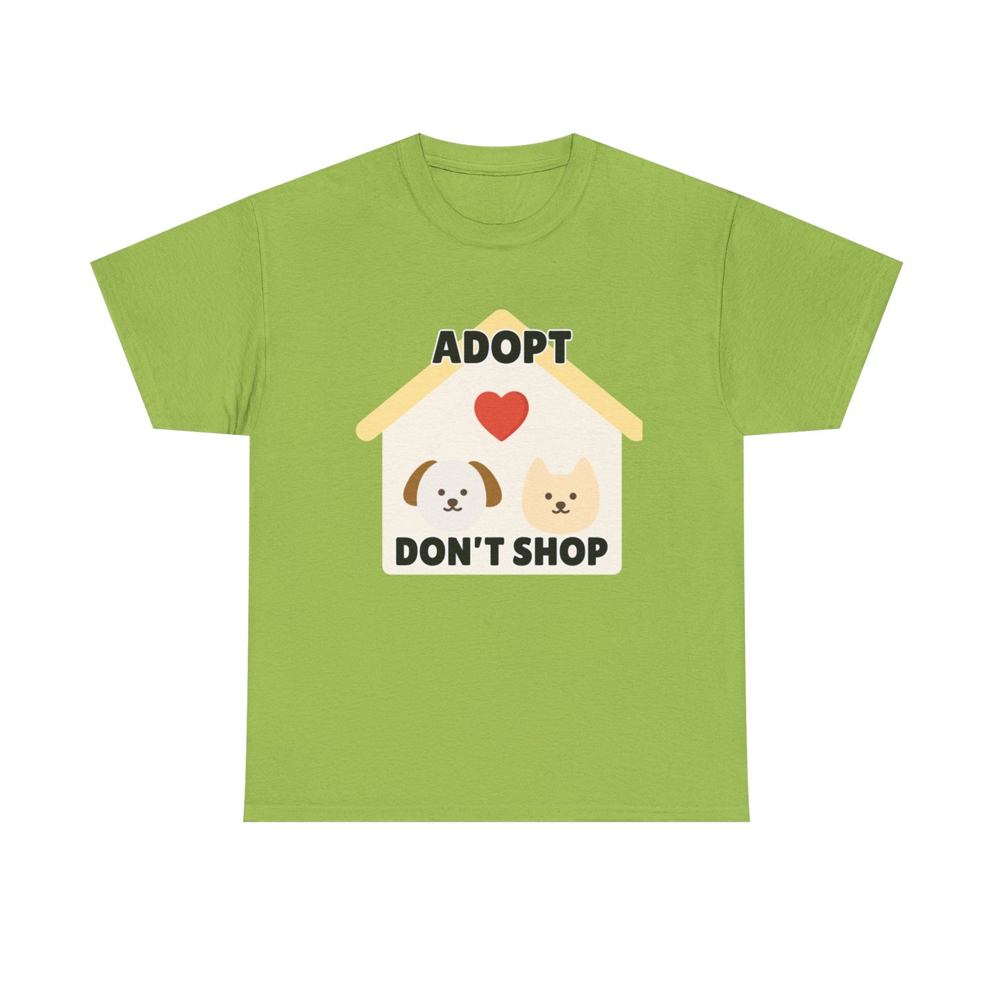 Adult Sizes: Adopt Don't Shop Tee, Animal Lover T-Shirt, Animal Rescue Pet Adoption Awareness Shirt, Unisex Cotton T-Shirt, Gift for Dog Lovers