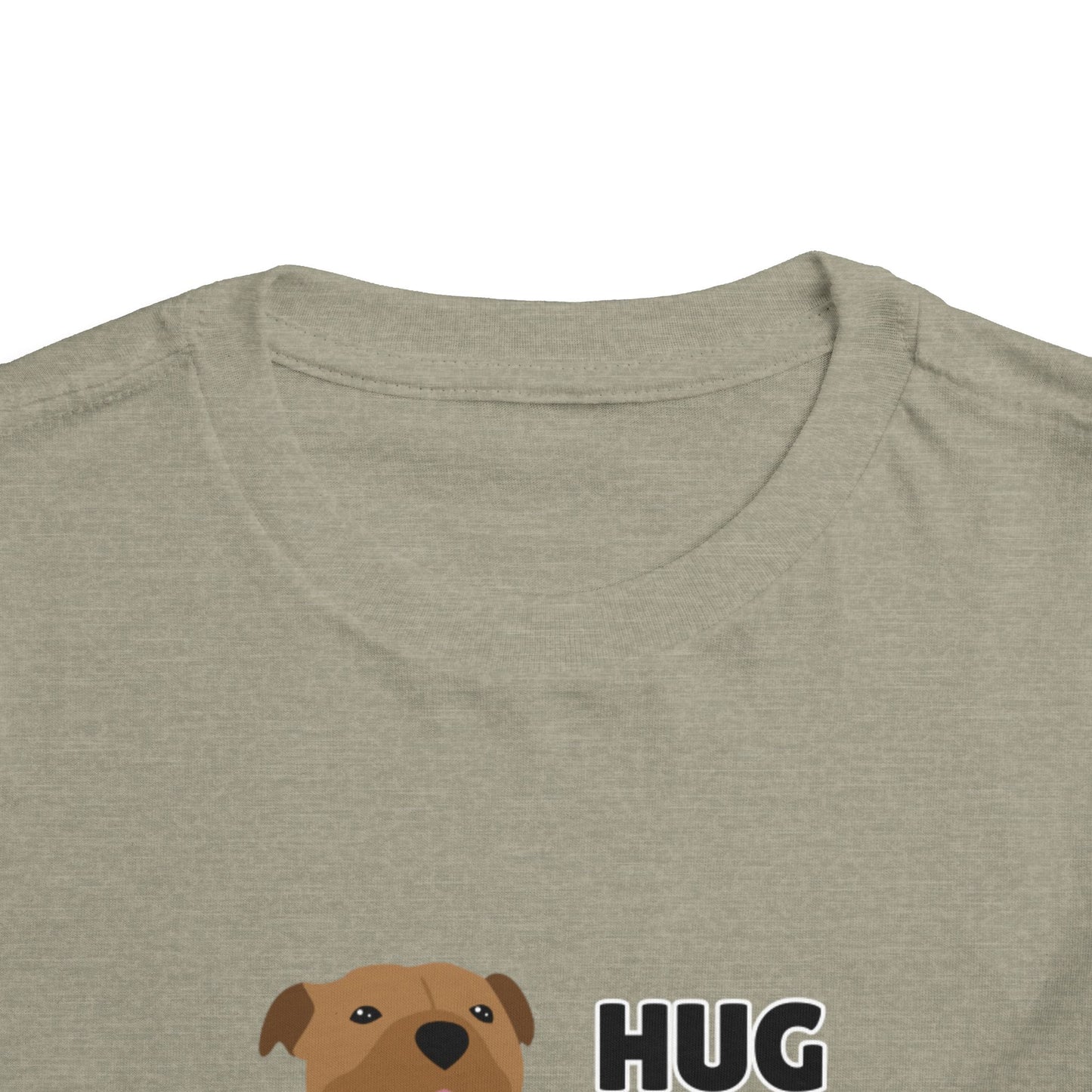 Toddler Sizes: Hug a Pitbull, Animal Rescue, Animal Adoption, Pit Bull Love Tee - Cute Short Sleeve Shirt for Kids, Animal Lovers Gift, Dog Lover Apparel, Playful Toddler Outfit, Funny Pet Tee