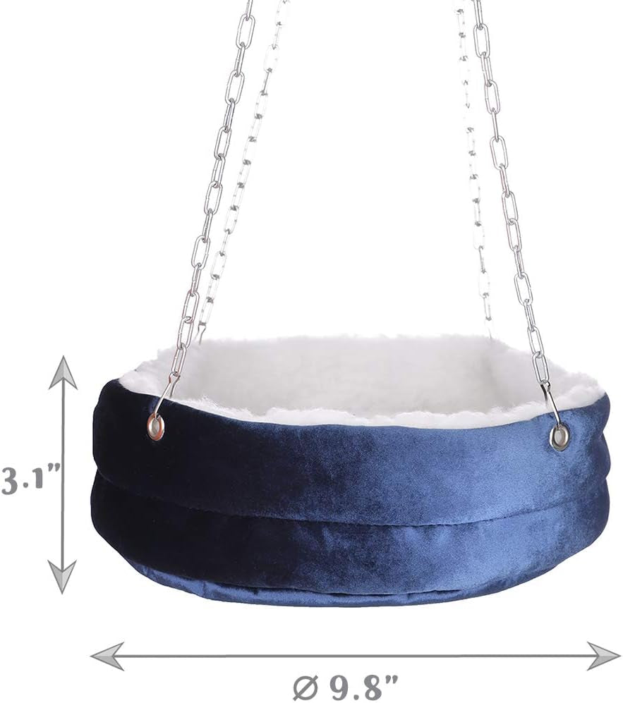 Guinea Pig Bed Hanging Warm Bed Cave for Rodents Rats, Chinchillas, Guinea Pigs Convenient Nest for Small Pets Ferrets Mice, Rats, Squirrels, Jerboa Cage Accessory (Blue)