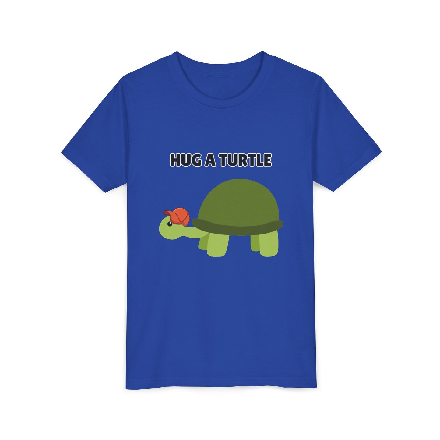 Hug a Turtle Youth Tee - Fun Nature Shirt, Children's Gift, Green Turtle Art, Ocean Conservation, Cute Animal Shirt