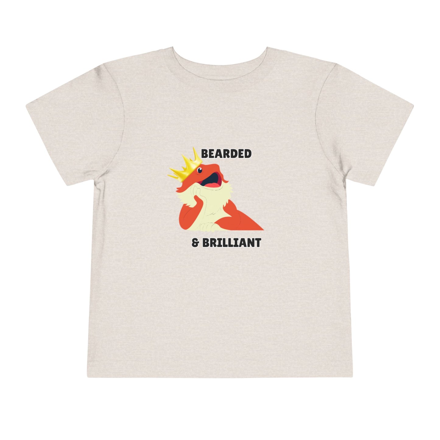 Toddler Sizes: Bearded & Brilliant Bearded Dragon Crown Toddler Tee - Fun Kids Reptile T-Shirt, Playdate Outfit, Unique Toddler Fashion, Cute Child's Clothing