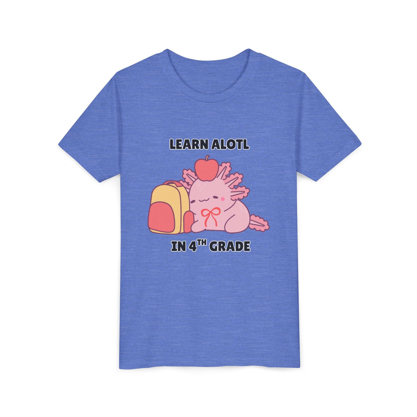 Learn Alotl in -- Grade (Customizable) Axolotl Back to School Youth Short Sleeve Tee