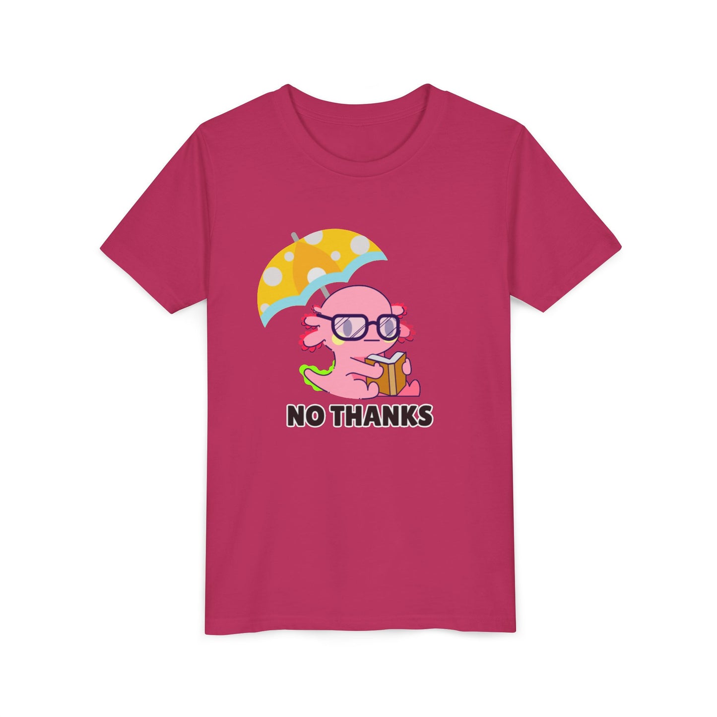 Axolotl "No Thanks" Umbrella Youth Short Sleeve Tee