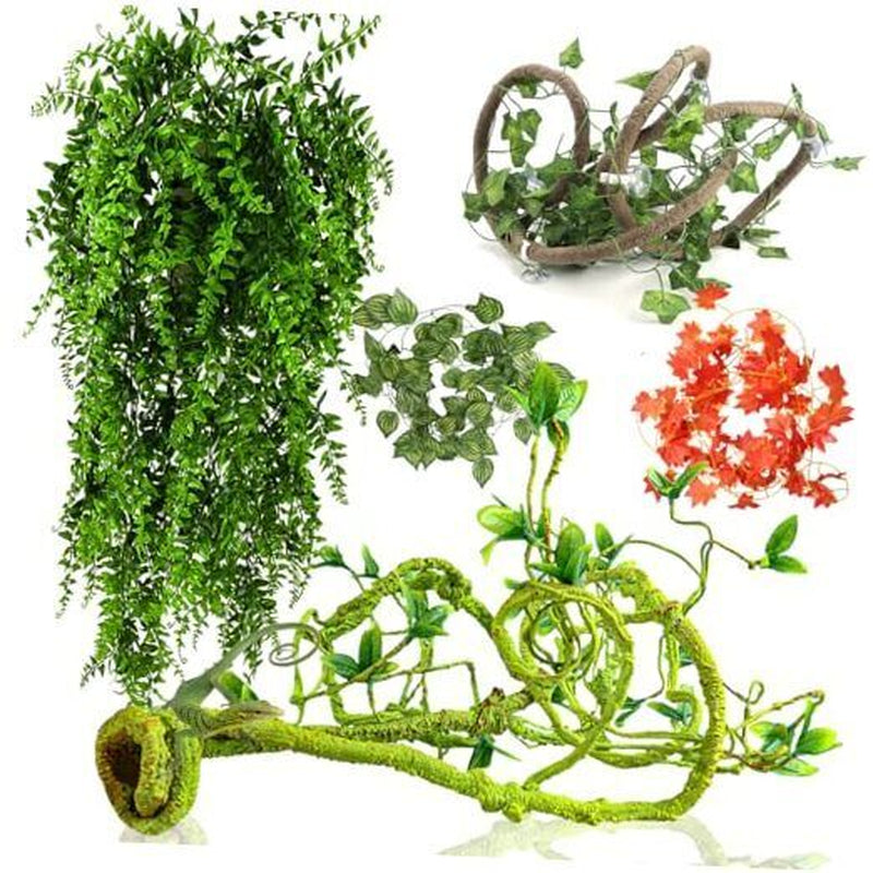 Reptile Vines Plants for Terrarium, Flexible Vines Jungle Climbing Branch