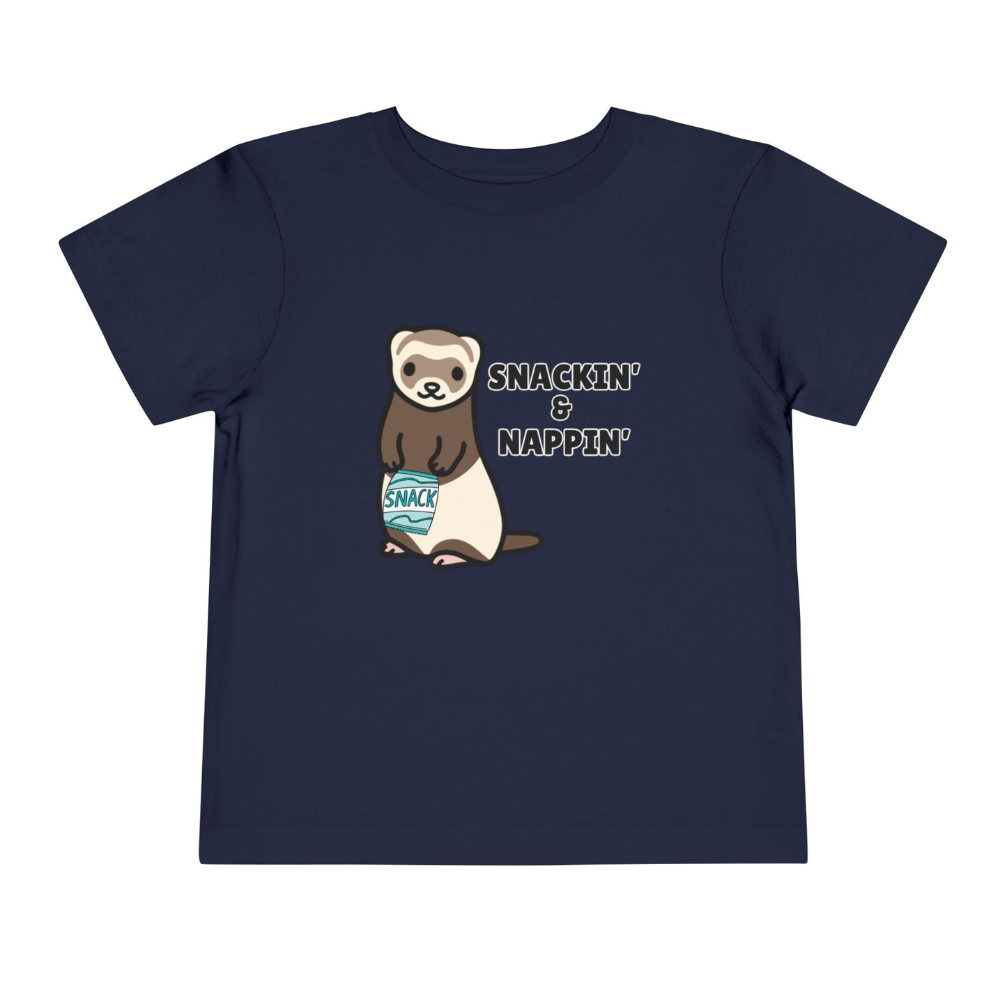 Toddler Sizes: Snackin' and Nappin' Ferret T-Shirt, Adorable Toddler Tee - Snackin' & Nappin', Ferrets, Snacks, Cute Kids Shirt, Birthday Gift, Nursery Wear, Fun Toddler Apparel