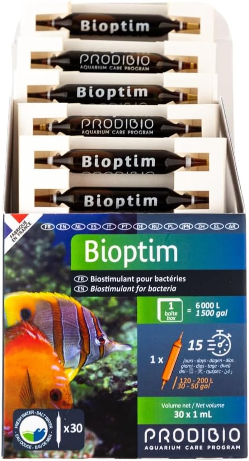 Bioptim, Nutrients for Bacteria, Saltwater, 30/1 Ml Vials, 30 Gal and Up