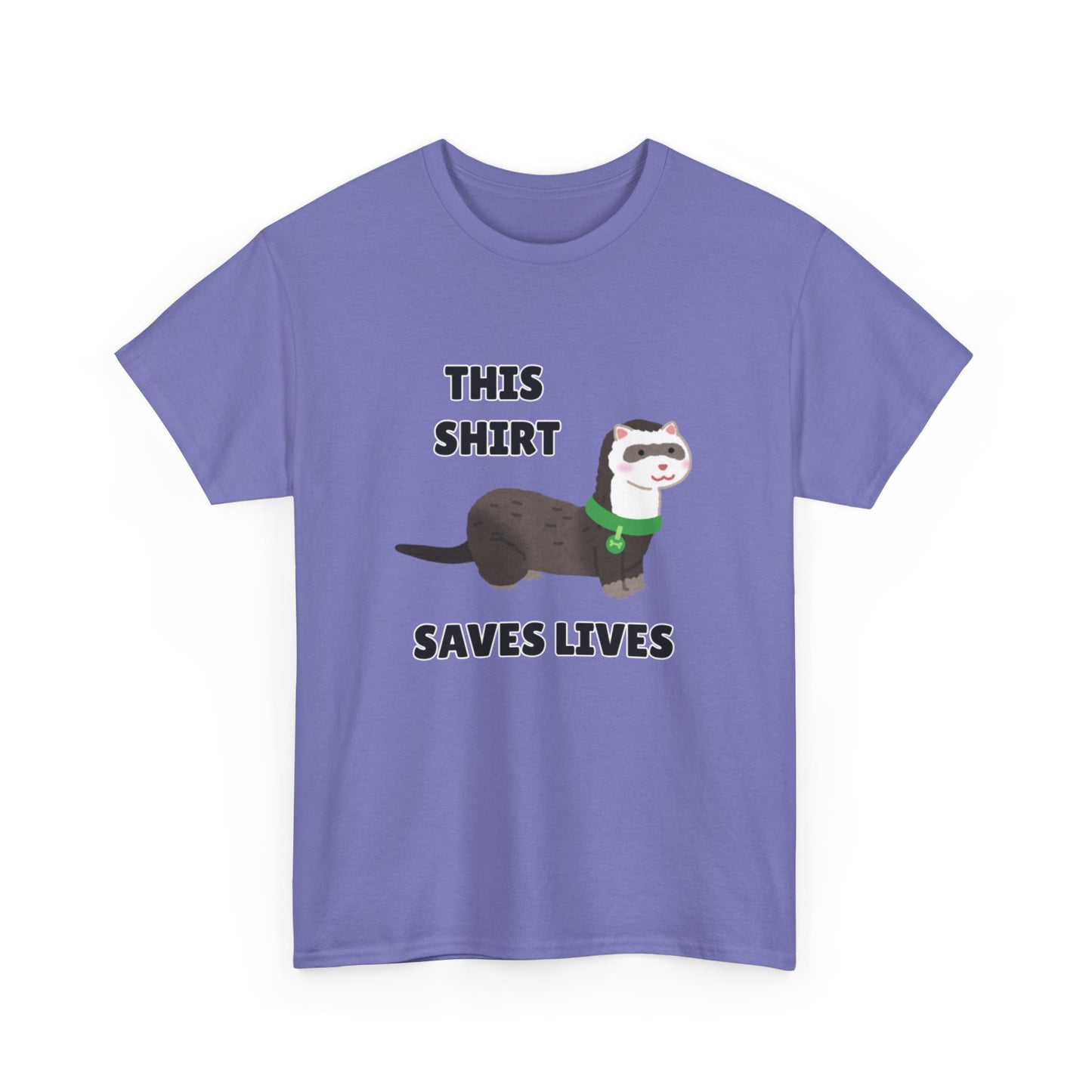 Adult Sizes: This Shirt Saves Lives Cute Animal Rescue Tee, Funny T-Shirt for Animal Lovers, Gift for Pet Adoption, Eco-Friendly Humor Shirt, Unique Casual Wear