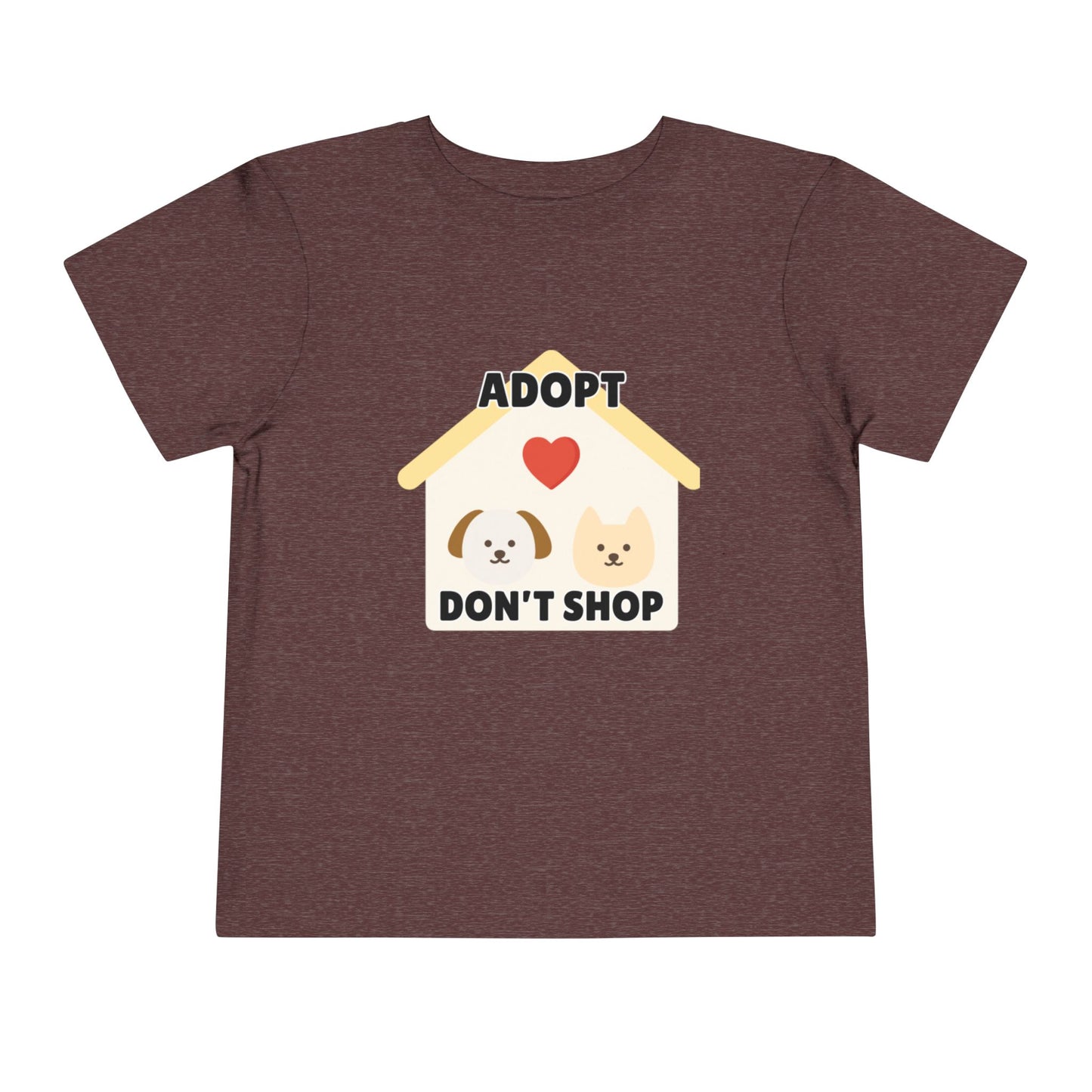 Toddler Sizes: Adopt Don't Shop Toddler Tee, Animal Rescue, Cute Animal Lover Shirt, Kids Apparel, Pet Adoption Awareness, Gift for Animal Lovers