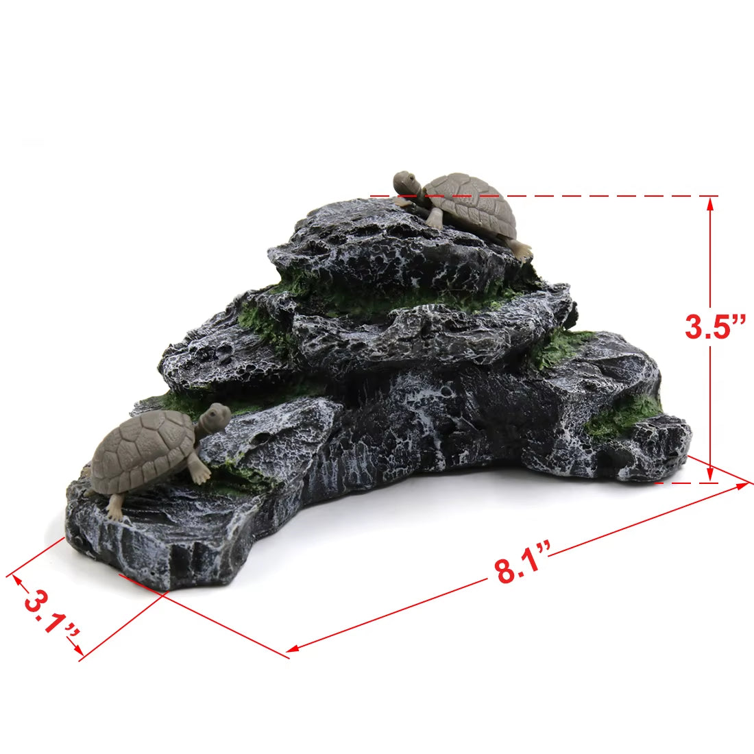 Reptile Float Island Turtle Basking Platform Simulated Lawn Aquarium Turtle Ladder Climbing Fish Tank Habitat Accessories