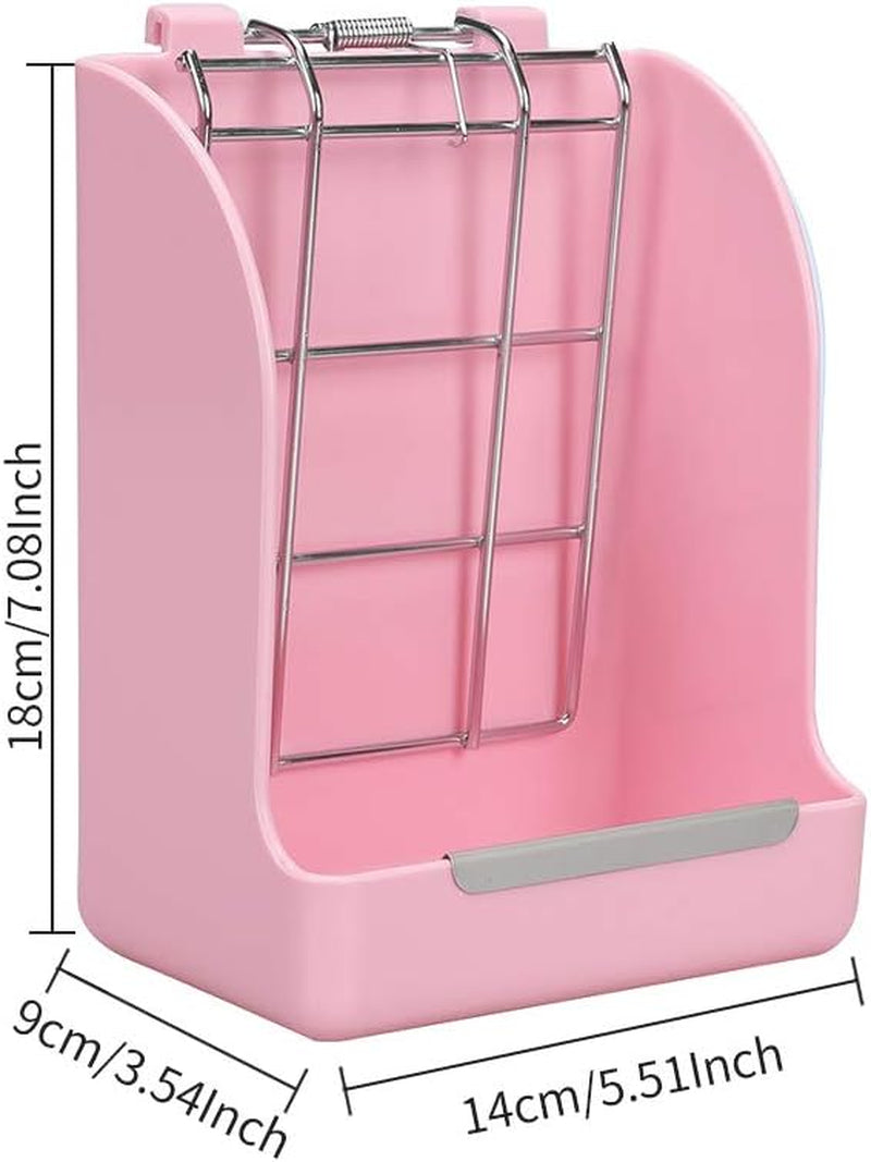 Rabbit Feeder Bunny Guinea Pig Hay Feeder Bag, Bunny Hay Feeder for Rabbits, Hay Feeder Hay Rack, Hay Feeder Less Wasted Hay Rack Manger for Rabbit Guinea Pig Chinchilla - Pink