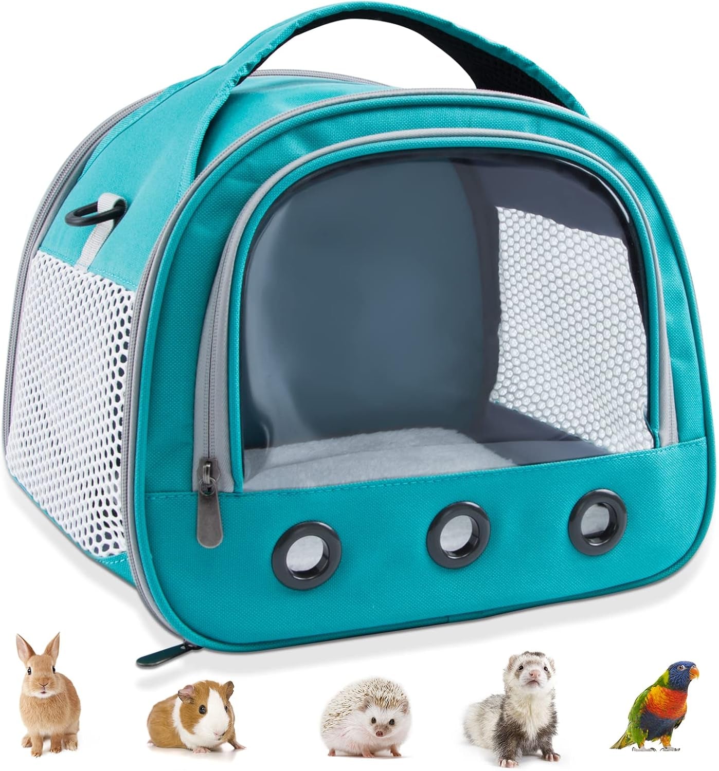 Small Animal Carrier Bag Guinea Pig Carrier Large Size,Portable Bag with Strap for Hedgehog Squirrel Chinchilla (Upgraded Version)