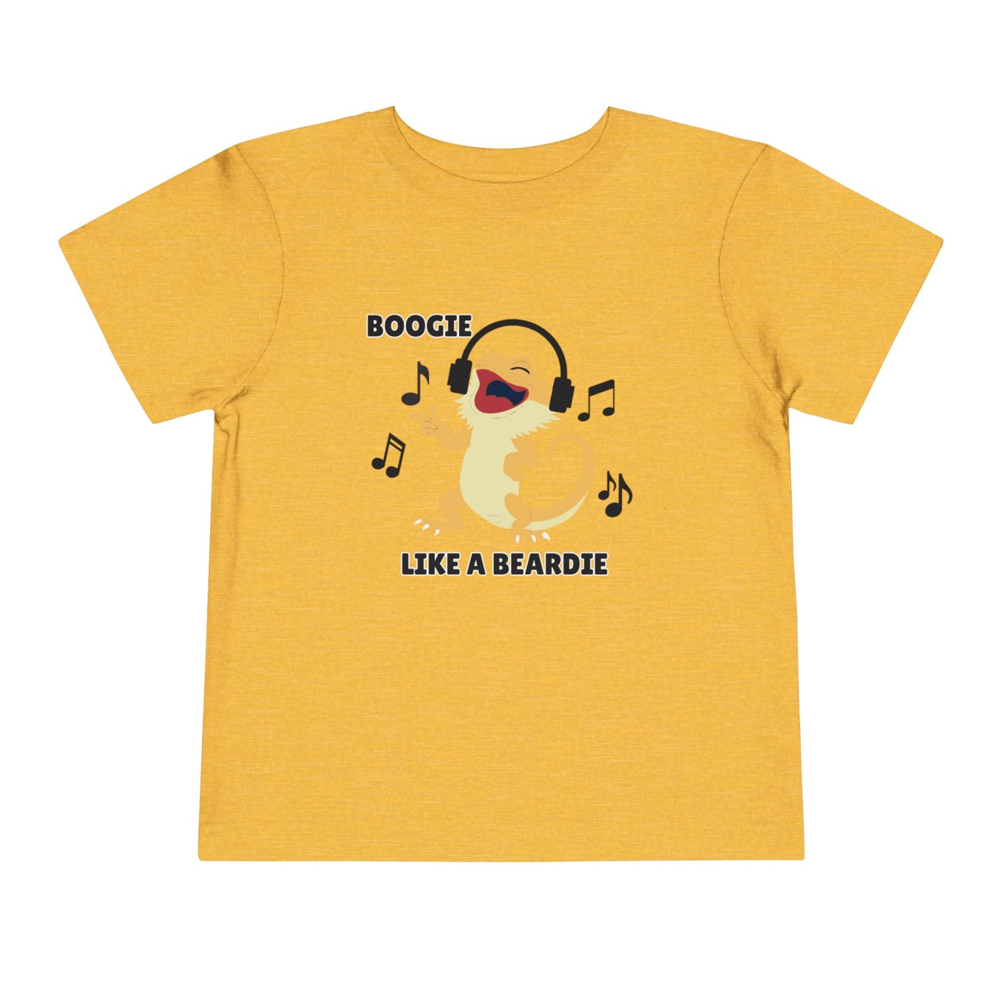 Toddler Sizes: Boogie like a Beardie Bearded Dragon Music Tee - Boogie Like A Beardie, Fun Kids T-Shirt, Playful Party Wear, Gift for Little Ones, Cute Summer Outfit