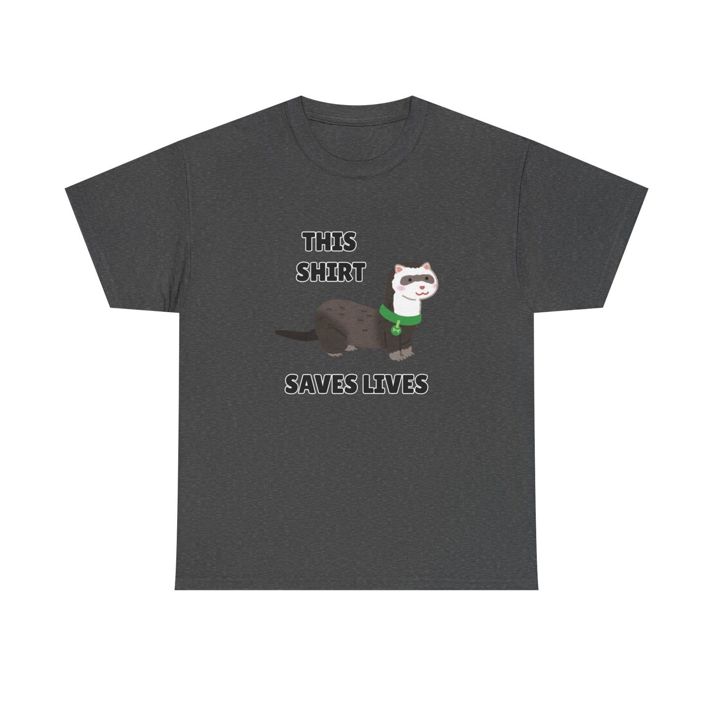 Adult Sizes: This Shirt Saves Lives Cute Animal Rescue Tee, Funny T-Shirt for Animal Lovers, Gift for Pet Adoption, Eco-Friendly Humor Shirt, Unique Casual Wear