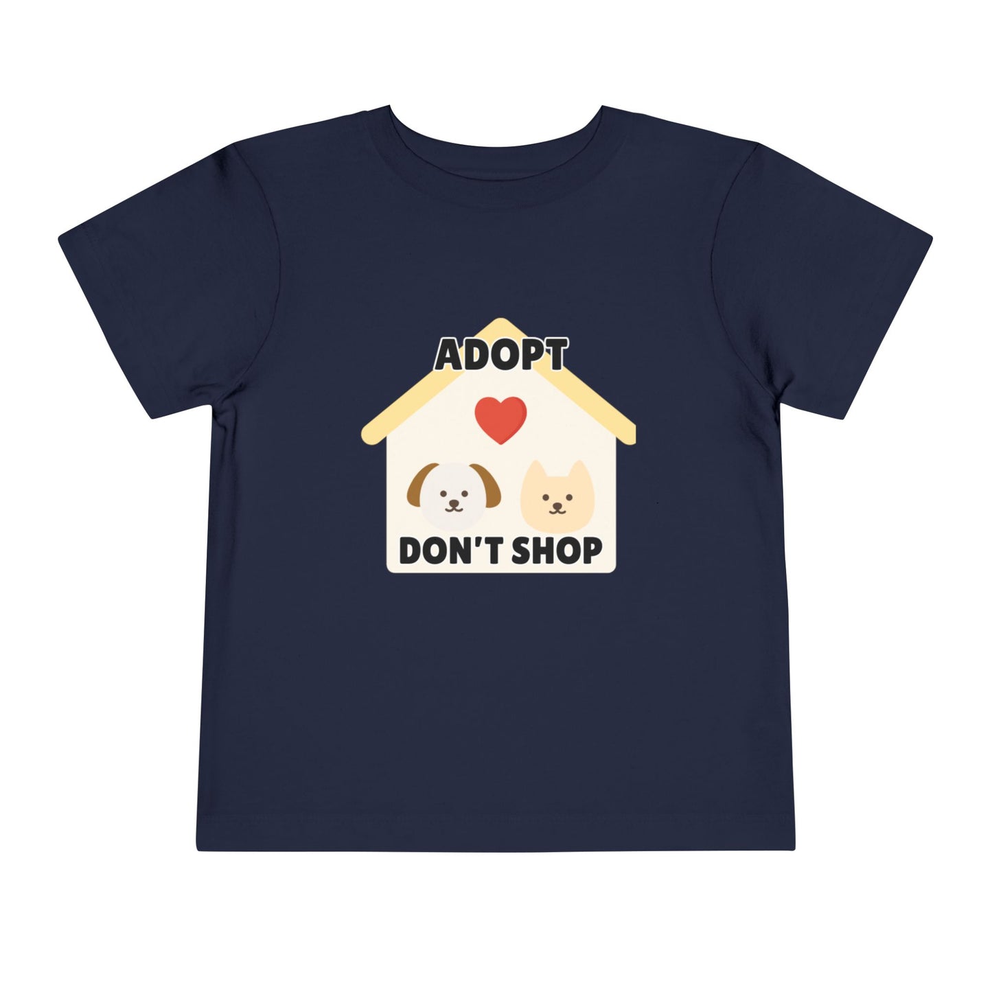 Toddler Sizes: Adopt Don't Shop Toddler Tee, Animal Rescue, Cute Animal Lover Shirt, Kids Apparel, Pet Adoption Awareness, Gift for Animal Lovers