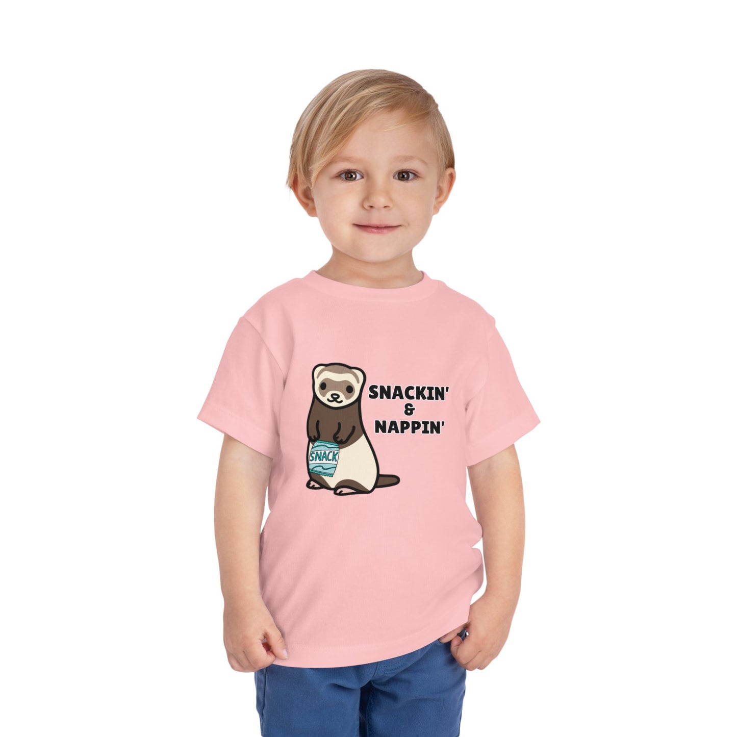 Toddler Sizes: Snackin' and Nappin' Ferret T-Shirt, Adorable Toddler Tee - Snackin' & Nappin', Ferrets, Snacks, Cute Kids Shirt, Birthday Gift, Nursery Wear, Fun Toddler Apparel