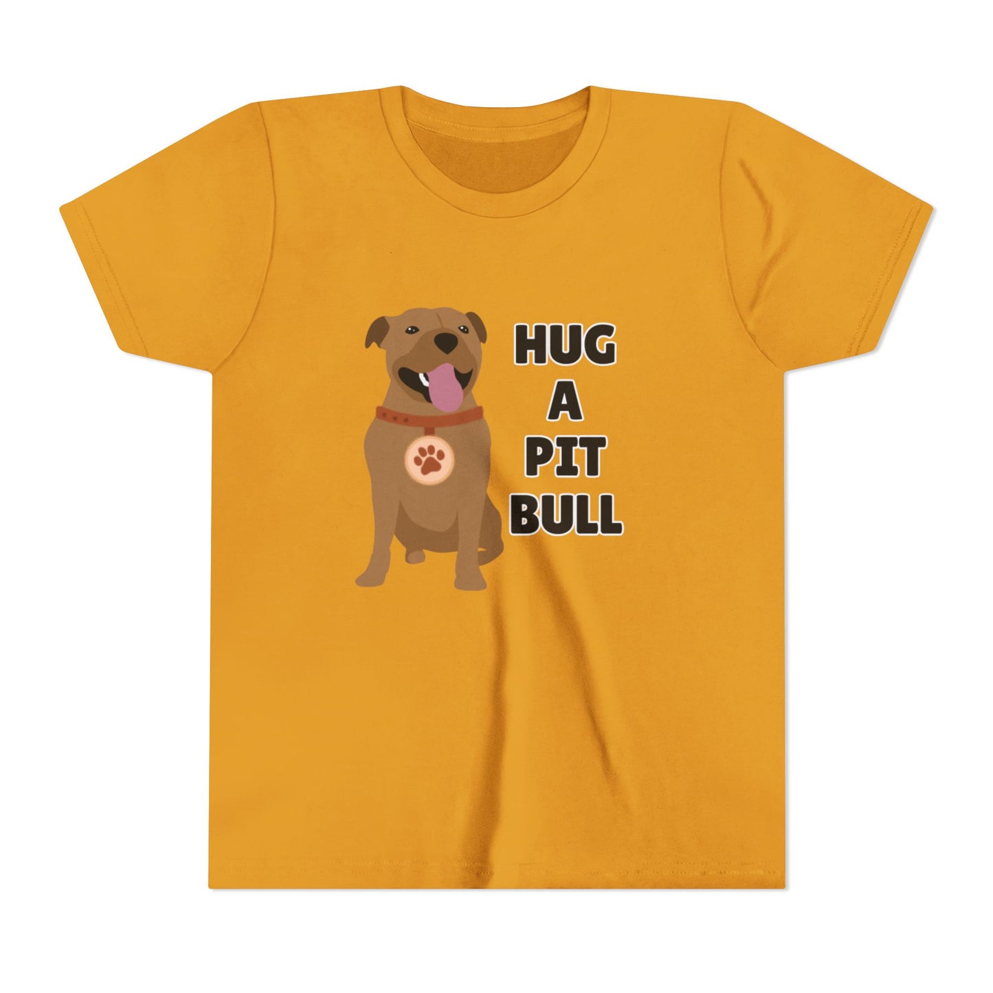 Hug a Pit Bull Youth Tee, Dog Lover Shirt, Kids Animal T-Shirt, Pet Adoption Awareness, Cute Gift, Animal Rescue Apparel