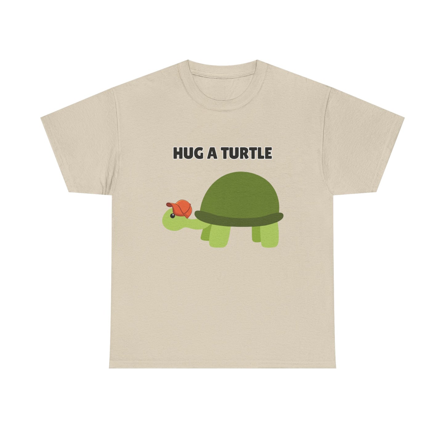 Adult Sizes: Hug a Turtle Unisex Tee | Cute Animal Shirt, Eco-Friendly Fashion, Turtle Lover Gift, Sustainable Apparel, Fun Graphic Tee