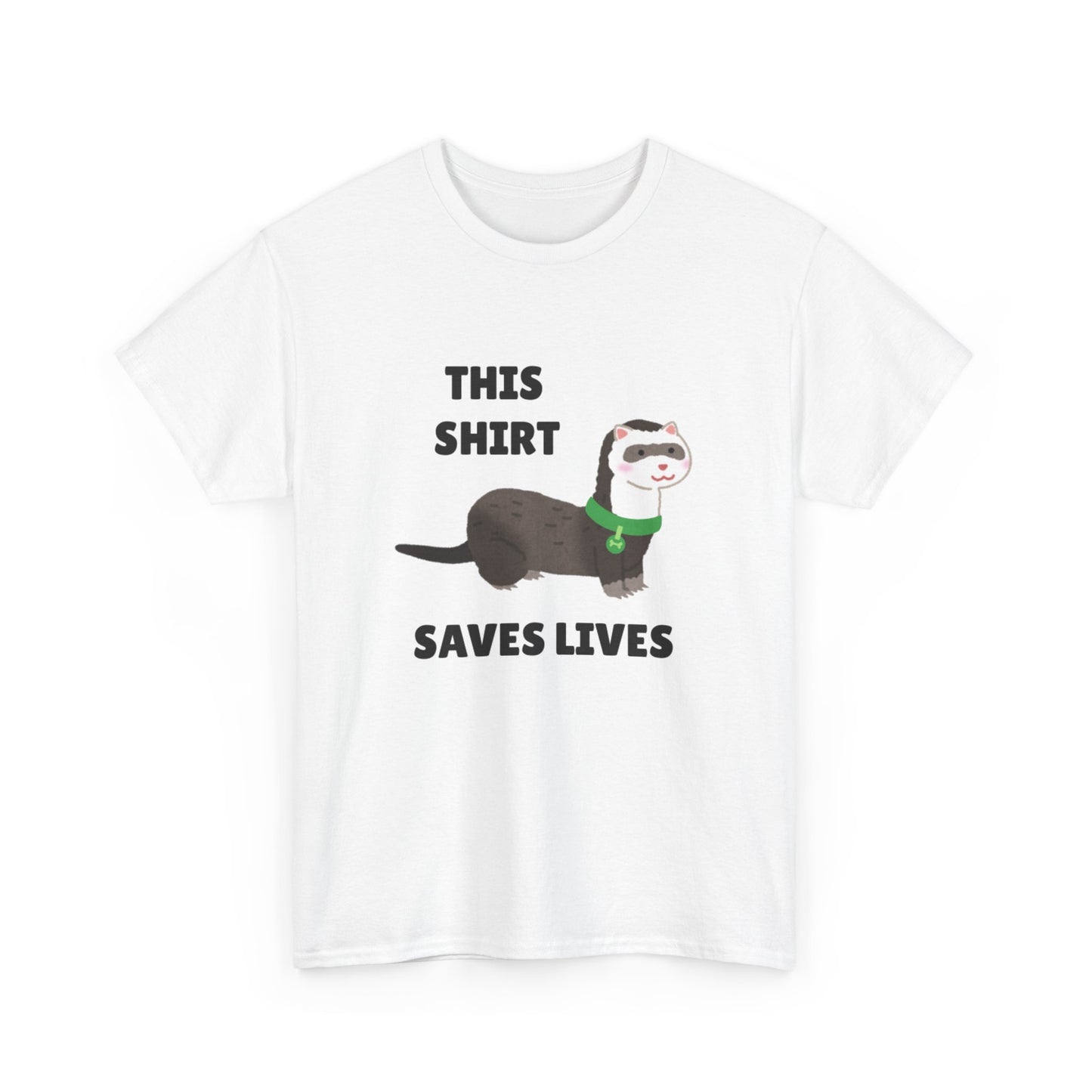 Adult Sizes: This Shirt Saves Lives Cute Animal Rescue Tee, Funny T-Shirt for Animal Lovers, Gift for Pet Adoption, Eco-Friendly Humor Shirt, Unique Casual Wear