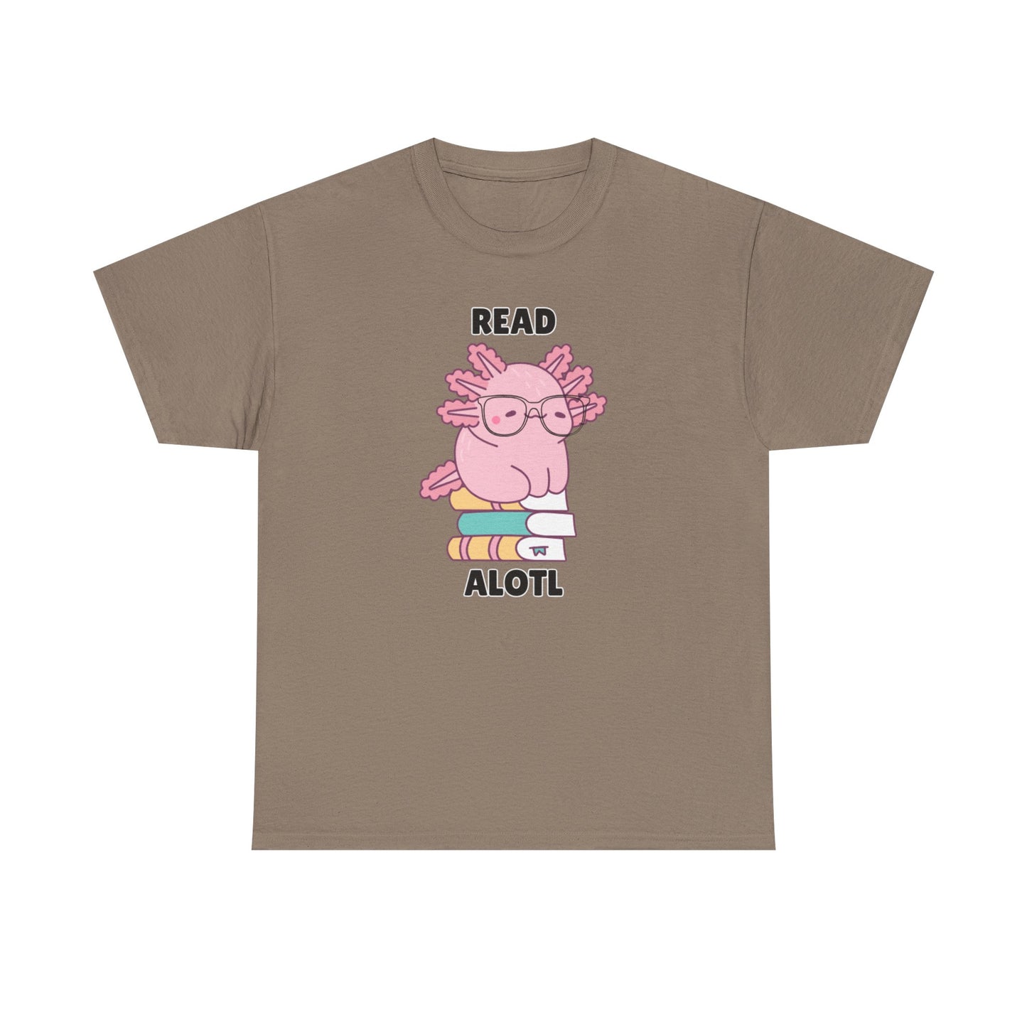 Adult Sizes: Read Alotl Cute Axolotl Reading Tee, Perfect for Book Lovers, Gifts for Readers, Fun Graphic Shirt, Animal Lover Apparel, Axolotl Merchandise