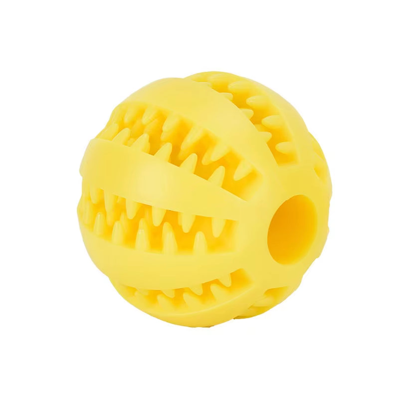Pet Dog Toys Natural Rubber Food Ball Toy Soft Tooth Clean Treat Ball for Small Dog Cat Interactive Elasticity Puppy Chew Toy