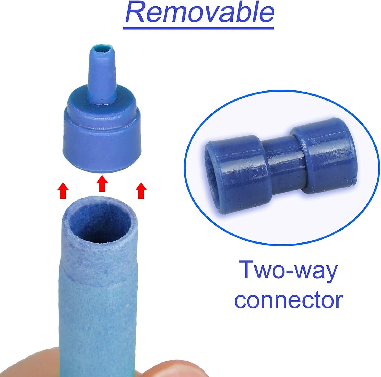 2 Pieces Length Aquarium Air Stone Bubble Wall with Suction Cups, Fish Tank Bubbler Air Bar Tube Bubble Release Diffuser Bar for Fish Tank Air Pump (Blue)