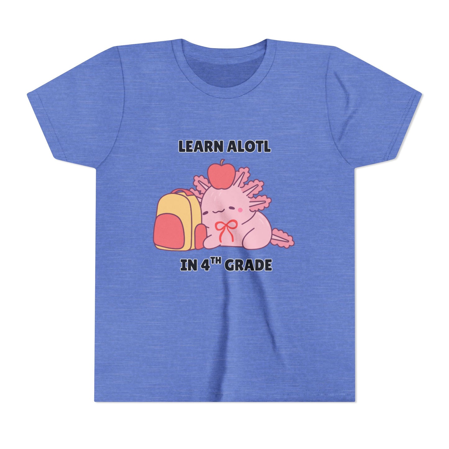 Learn Alotl in -- Grade (Customizable) Axolotl Back to School Youth Short Sleeve Tee