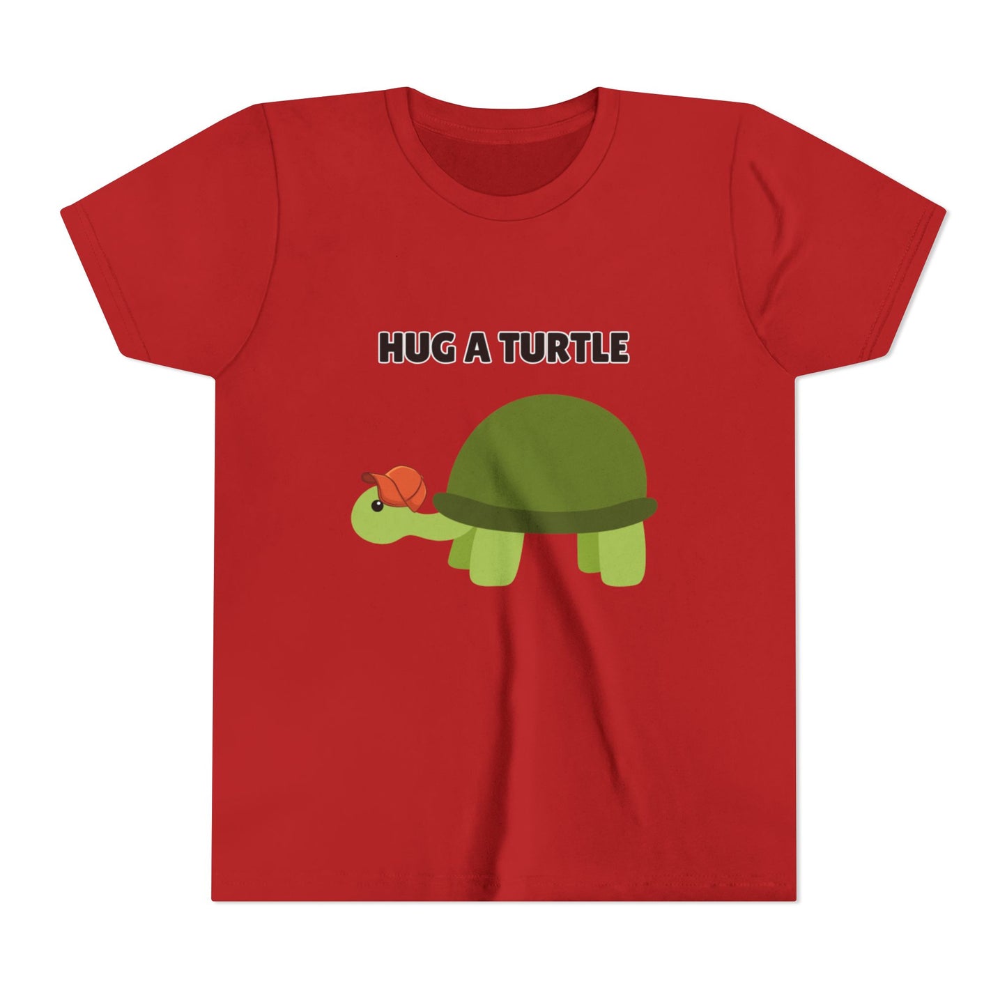 Hug a Turtle Youth Tee - Fun Nature Shirt, Children's Gift, Green Turtle Art, Ocean Conservation, Cute Animal Shirt