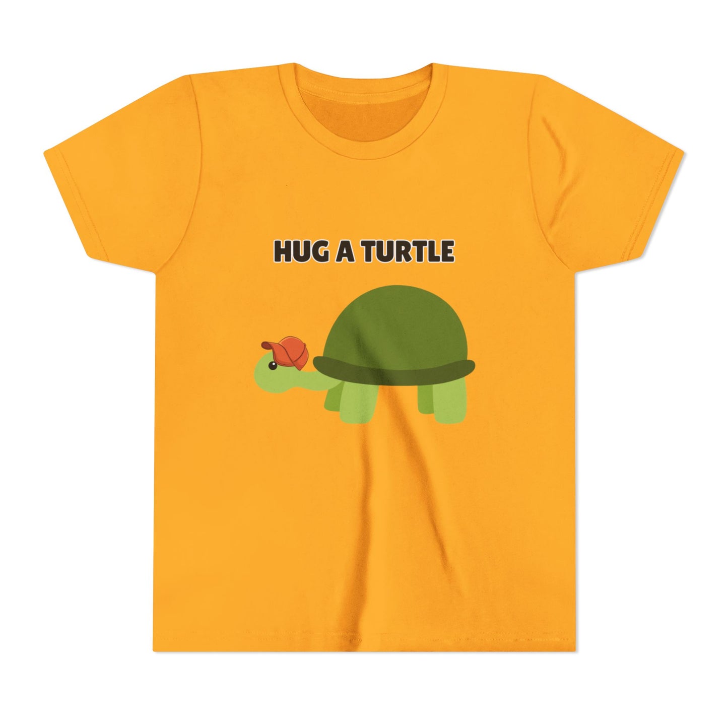 Hug a Turtle Youth Tee - Fun Nature Shirt, Children's Gift, Green Turtle Art, Ocean Conservation, Cute Animal Shirt