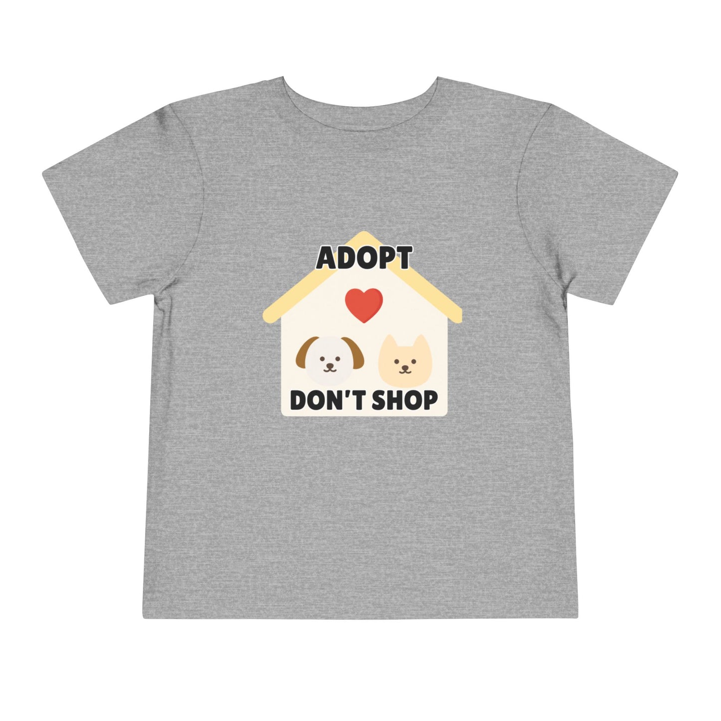 Toddler Sizes: Adopt Don't Shop Toddler Tee, Animal Rescue, Cute Animal Lover Shirt, Kids Apparel, Pet Adoption Awareness, Gift for Animal Lovers