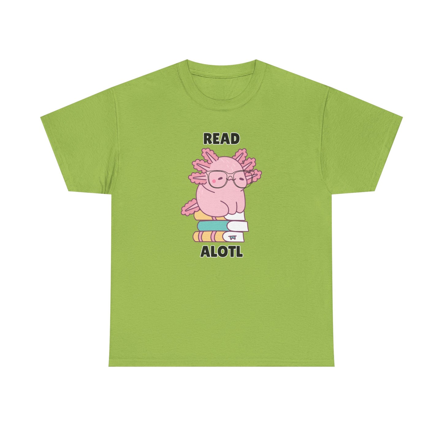 Adult Sizes: Read Alotl Cute Axolotl Reading Tee, Perfect for Book Lovers, Gifts for Readers, Fun Graphic Shirt, Animal Lover Apparel, Axolotl Merchandise