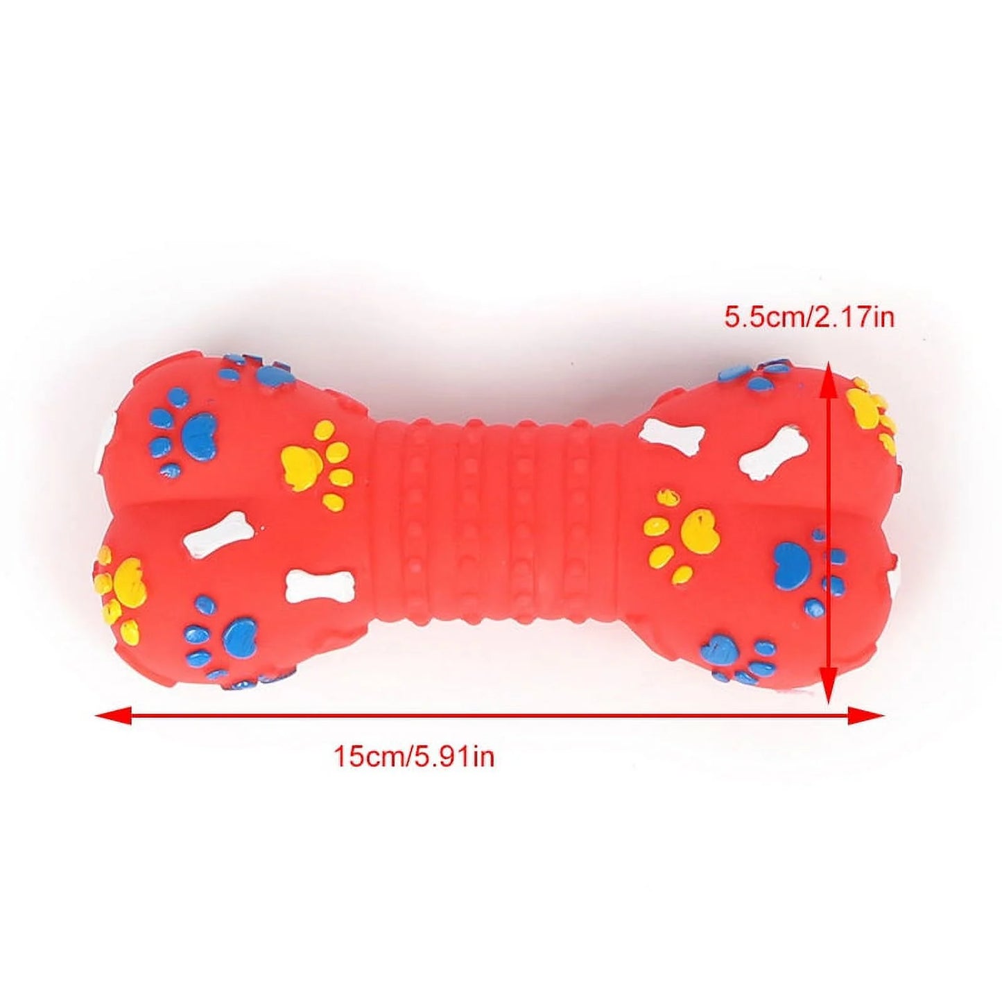 Dog Squeaky Toy Plastic Training Funny Bone Shape Dog Toy Dog Play Toy for Puppy, Random Color