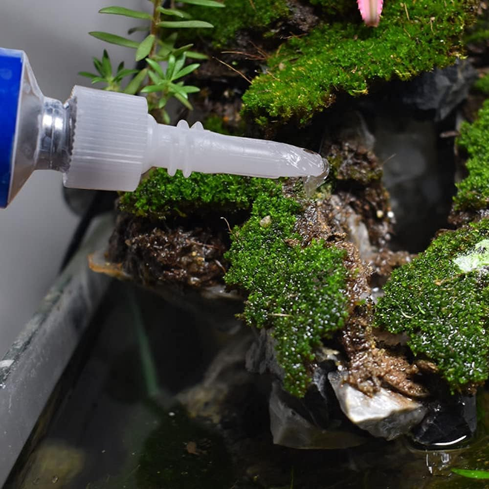Aquarium Glue,2 Pcs Safe and Quick-Drying Aquascape Water Plant Glue for Corals Aquascaping Instant Glue for Plants, Moss, Coral, Stone, Wood,Coral, Non-Toxic, Fresh and Salt Water-Multiple Color