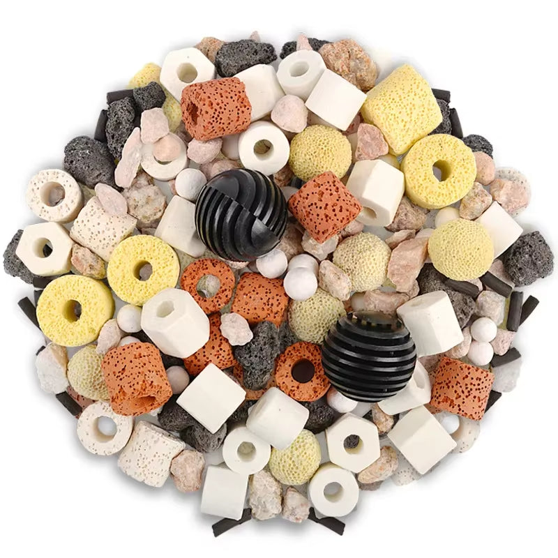 420G Aquarium Filter Media Activated Carbon Ceramic Ring Biological Ball Fish Tank External Internal Filter with Bag