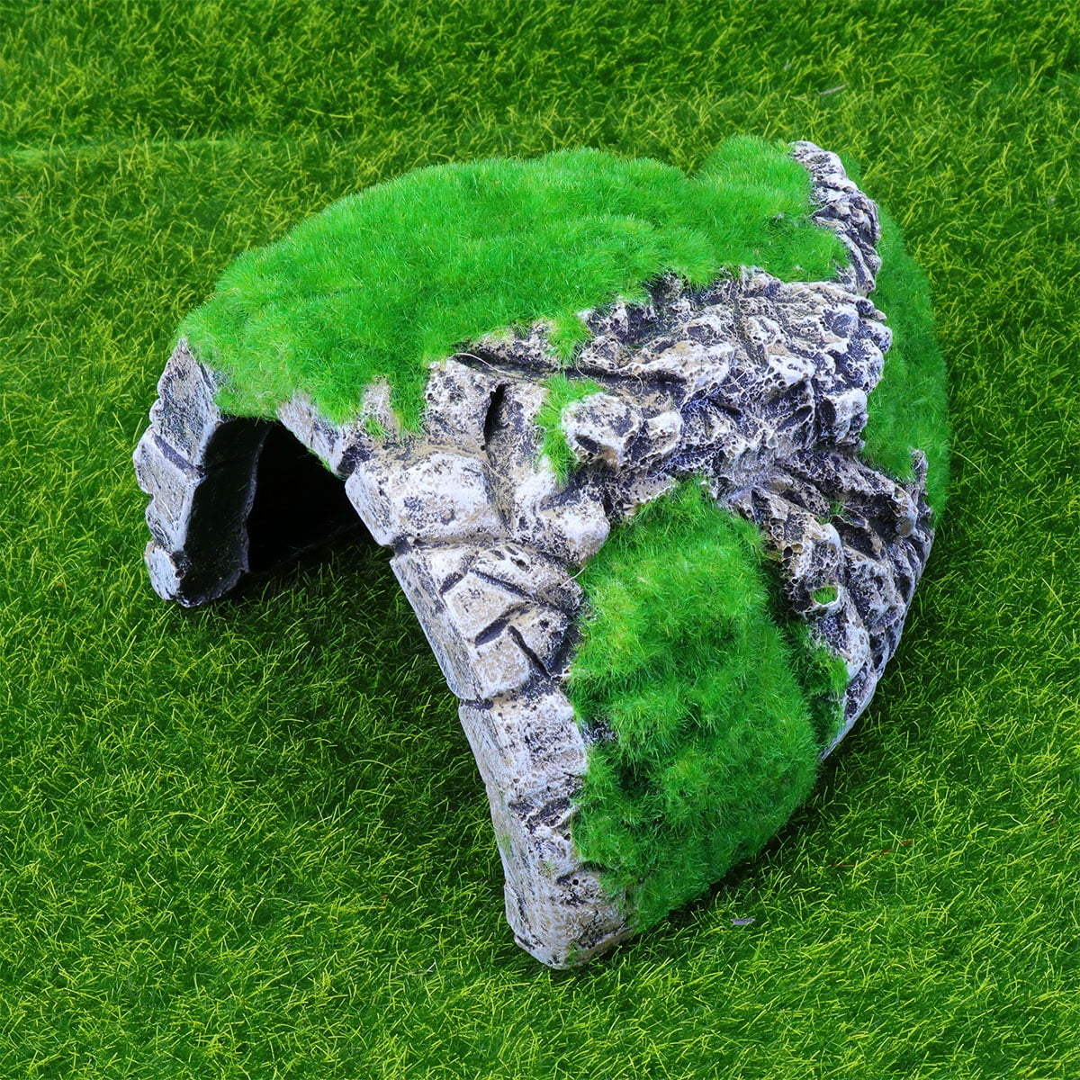 Reptile Box Tortoise Habitat Artificial Moss Cave Decor Hiding Cave Landscape
