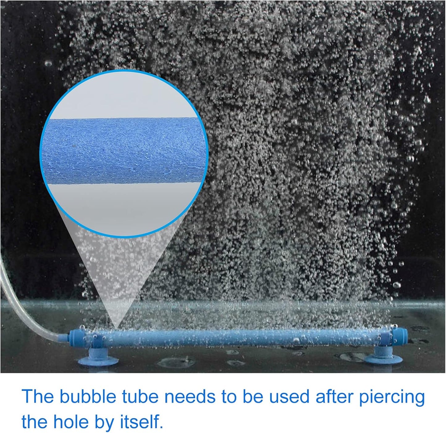 2 Pieces Length Aquarium Air Stone Bubble Wall with Suction Cups, Fish Tank Bubbler Air Bar Tube Bubble Release Diffuser Bar for Fish Tank Air Pump (Blue)