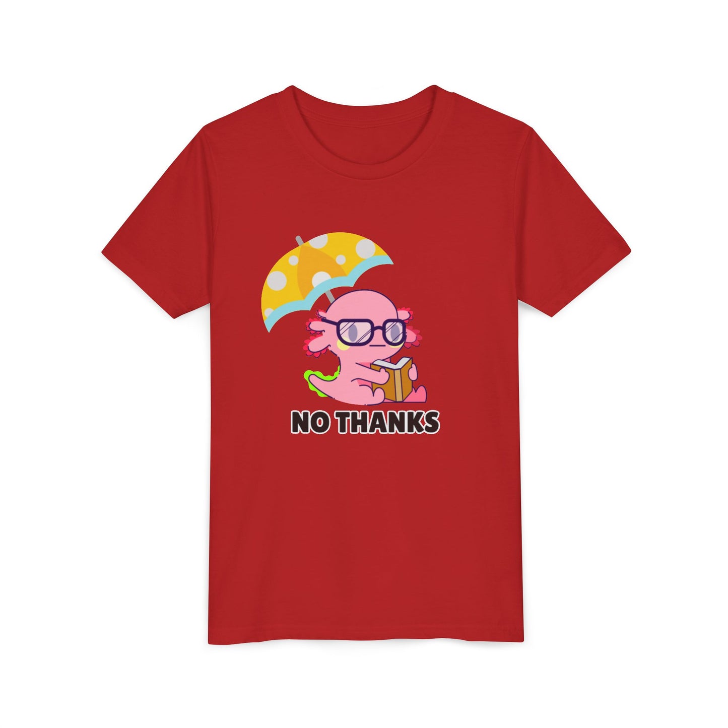 Axolotl "No Thanks" Umbrella Youth Short Sleeve Tee
