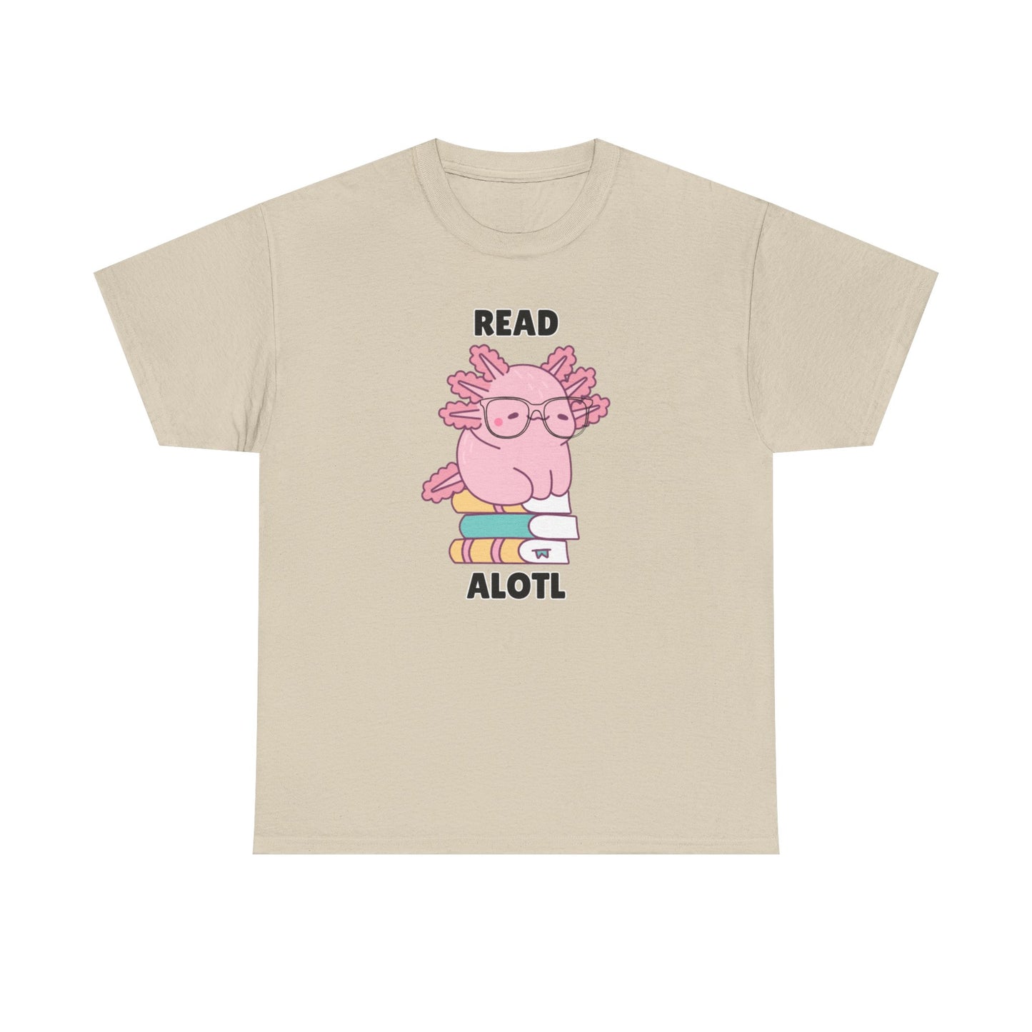 Adult Sizes: Read Alotl Cute Axolotl Reading Tee, Perfect for Book Lovers, Gifts for Readers, Fun Graphic Shirt, Animal Lover Apparel, Axolotl Merchandise