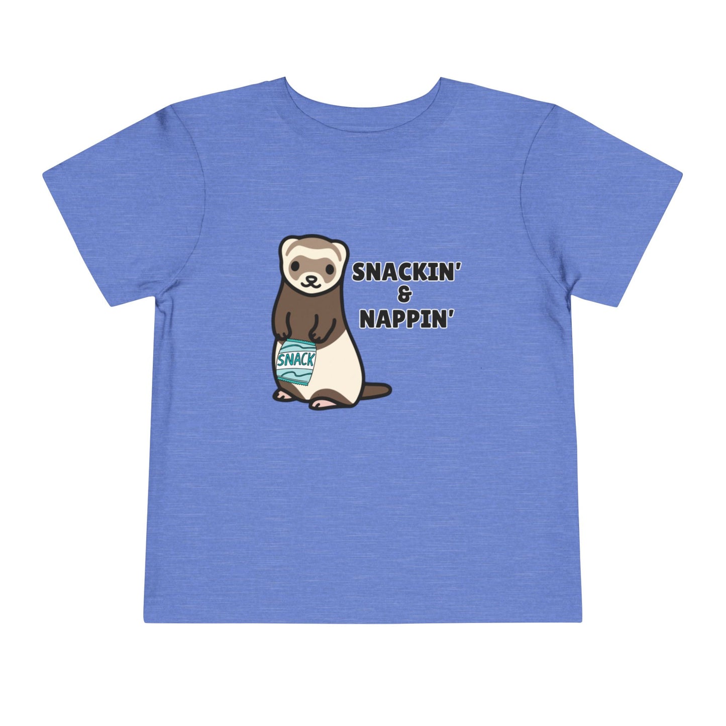 Toddler Sizes: Snackin' and Nappin' Ferret T-Shirt, Adorable Toddler Tee - Snackin' & Nappin', Ferrets, Snacks, Cute Kids Shirt, Birthday Gift, Nursery Wear, Fun Toddler Apparel