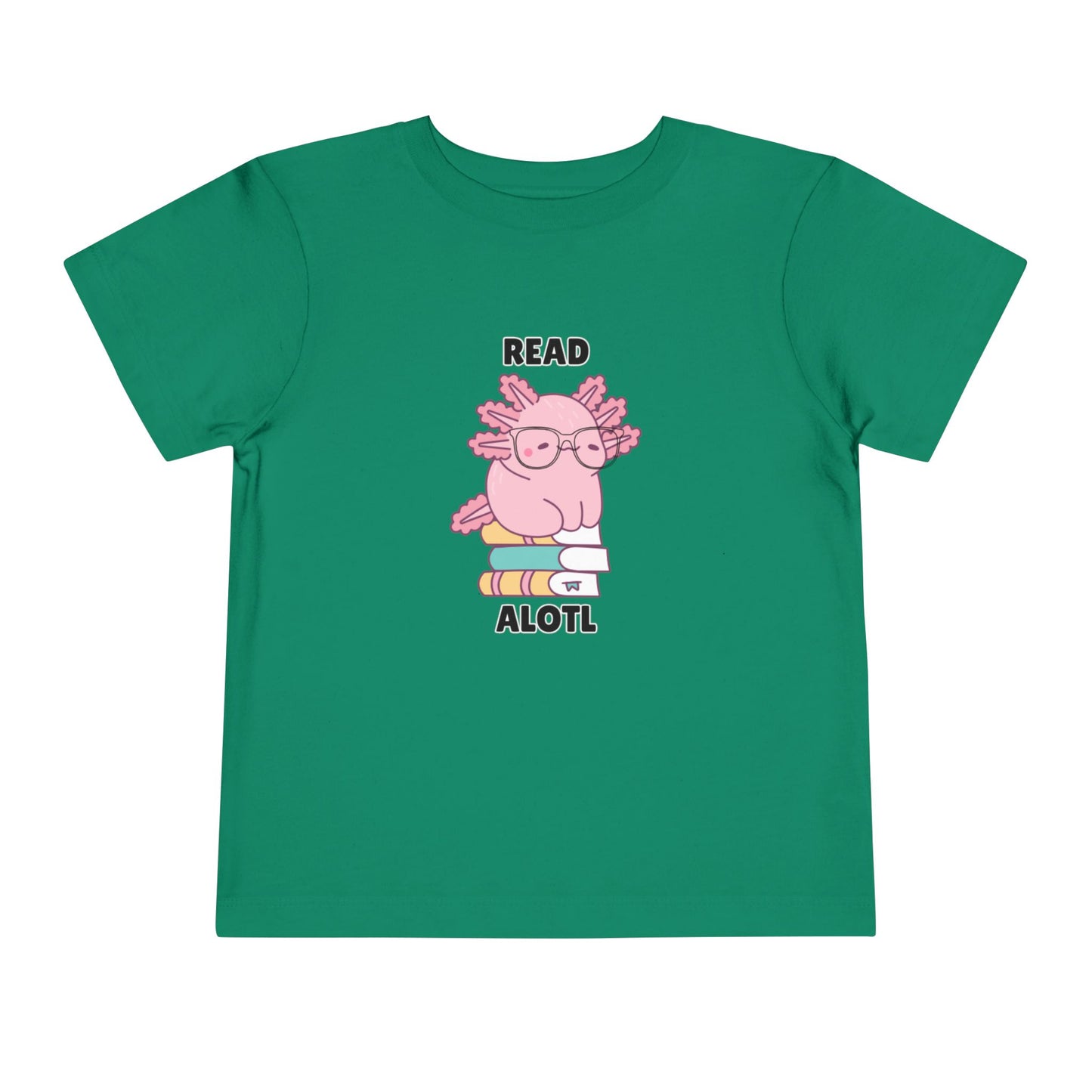 Toddler Sizes: Read Alotl Axolotl Cute Toddler Tee - "Read Alotl" Design, Kids' Short Sleeve T-Shirt, Gift for Book Lovers, Fun Reading Apparel, Toddler Gift Idea