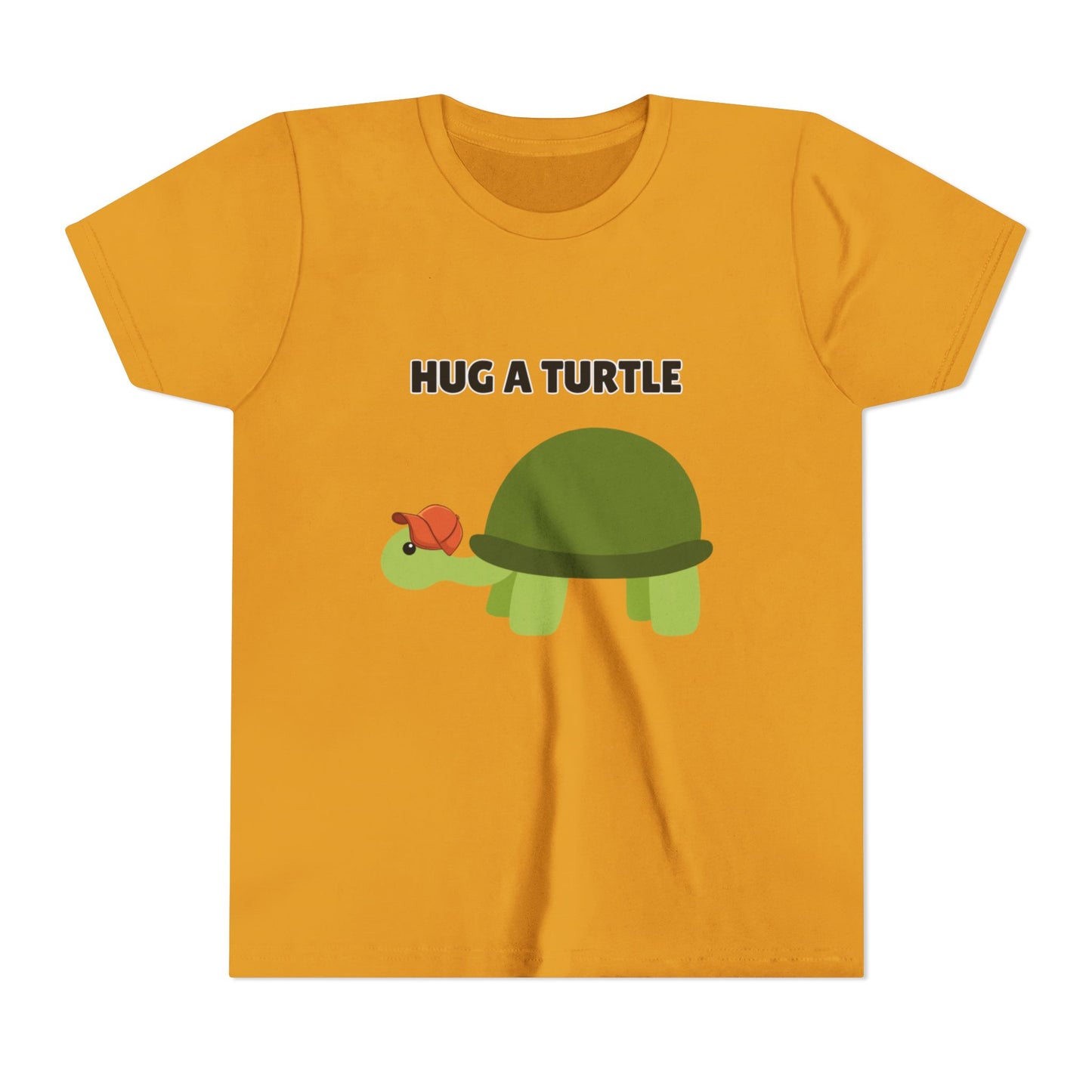 Hug a Turtle Youth Tee - Fun Nature Shirt, Children's Gift, Green Turtle Art, Ocean Conservation, Cute Animal Shirt