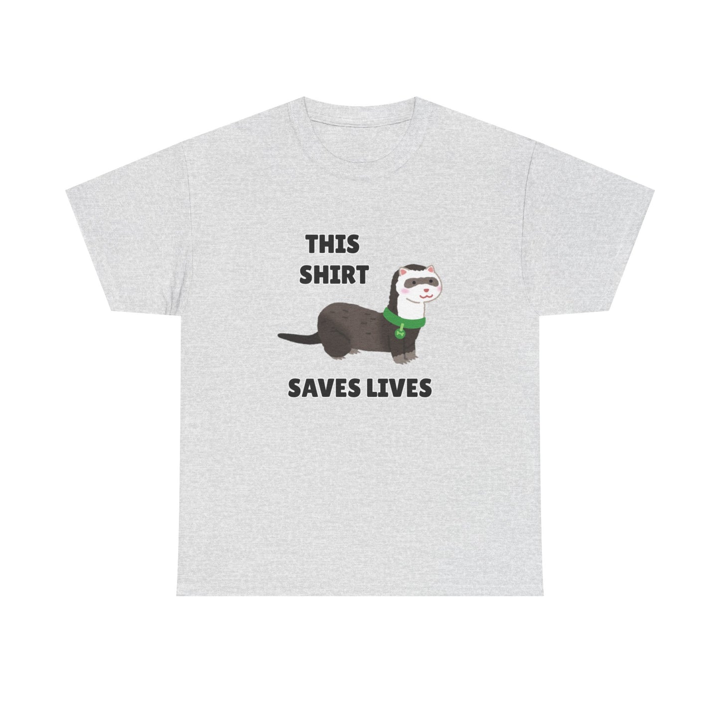 Adult Sizes: This Shirt Saves Lives Cute Animal Rescue Tee, Funny T-Shirt for Animal Lovers, Gift for Pet Adoption, Eco-Friendly Humor Shirt, Unique Casual Wear