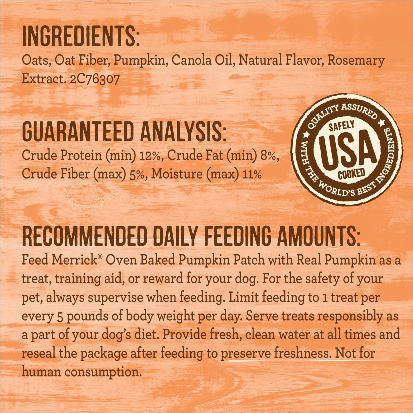 Oven Baked Natural Dog Treats with Real Pumpkin Fall Flavor, 11 Oz Pouch