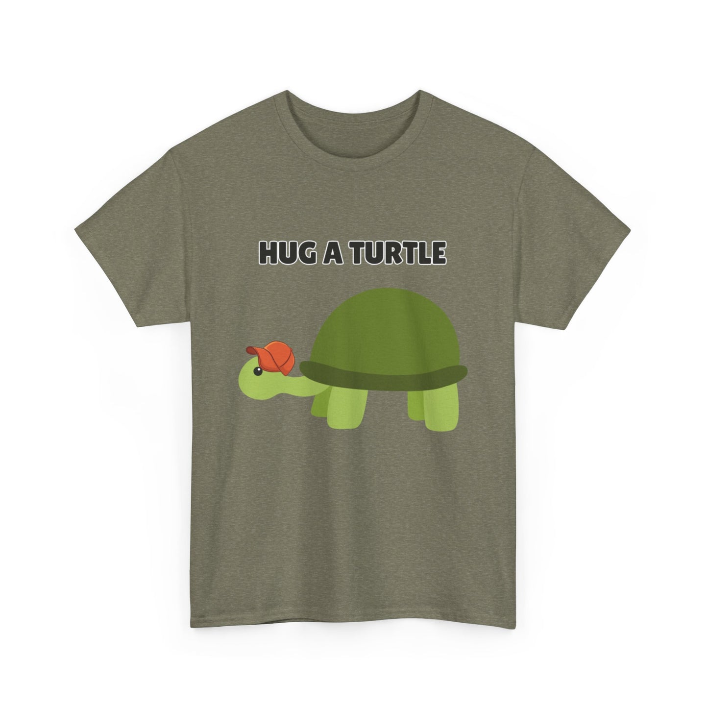 Adult Sizes: Hug a Turtle Unisex Tee | Cute Animal Shirt, Eco-Friendly Fashion, Turtle Lover Gift, Sustainable Apparel, Fun Graphic Tee