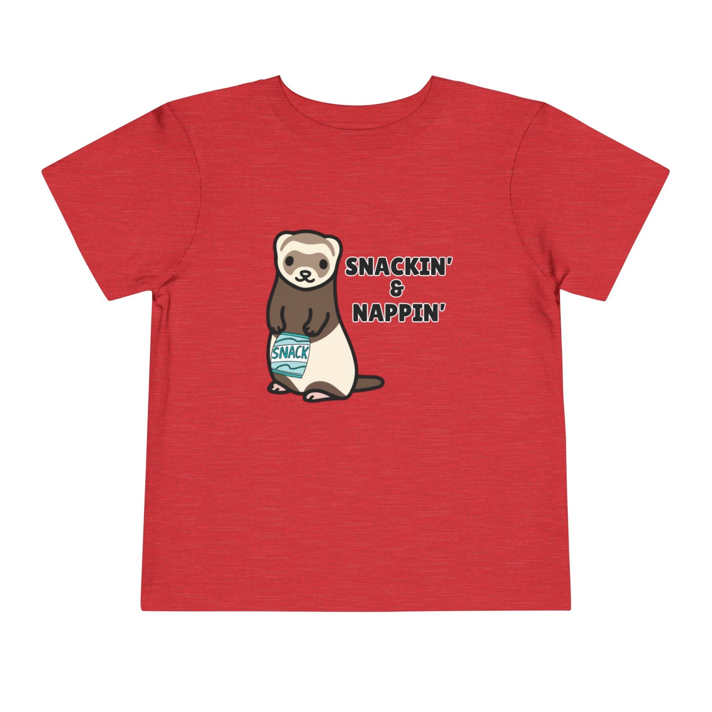 Toddler Sizes: Snackin' and Nappin' Ferret T-Shirt, Adorable Toddler Tee - Snackin' & Nappin', Ferrets, Snacks, Cute Kids Shirt, Birthday Gift, Nursery Wear, Fun Toddler Apparel