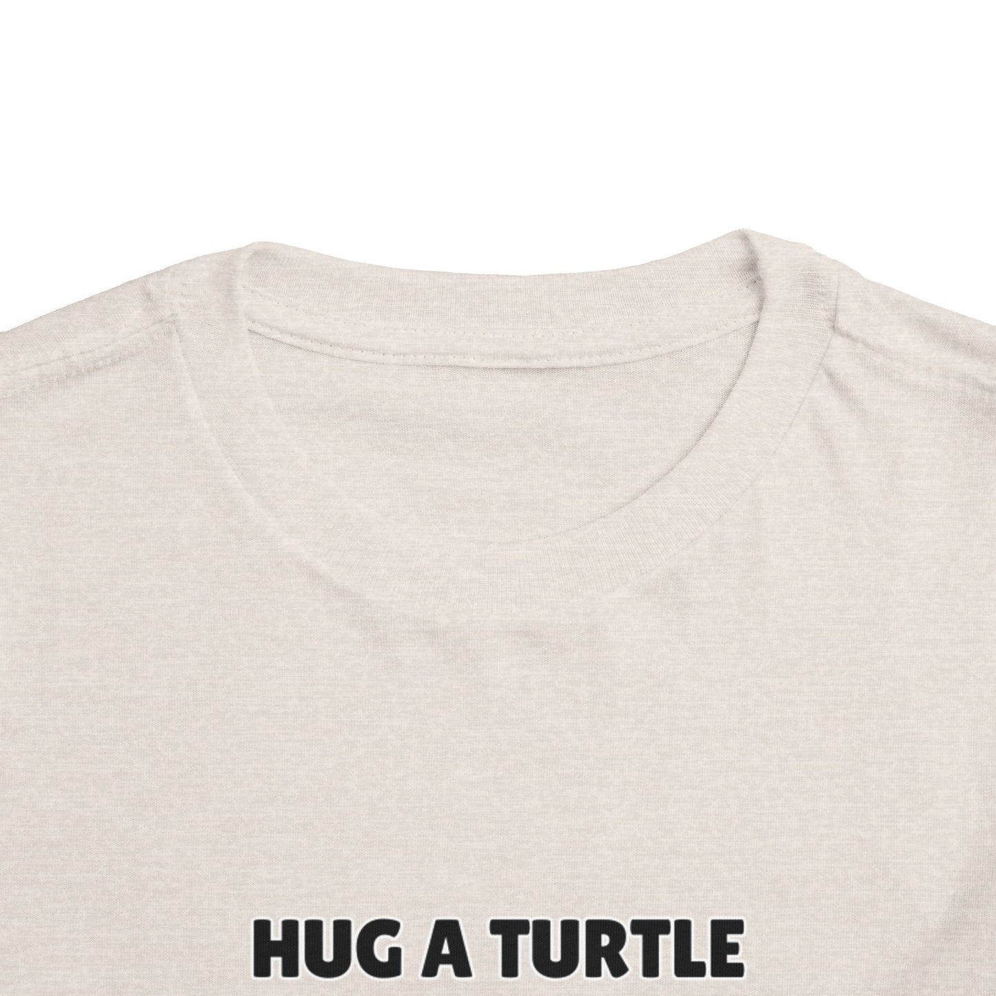 Toddler Sizes: Hug a Turtle Short Sleeve Tee - Hug a Turtle, Cute Kids Shirt, Funny Animal Tee, Eco-Friendly Gift, Summer Outfit