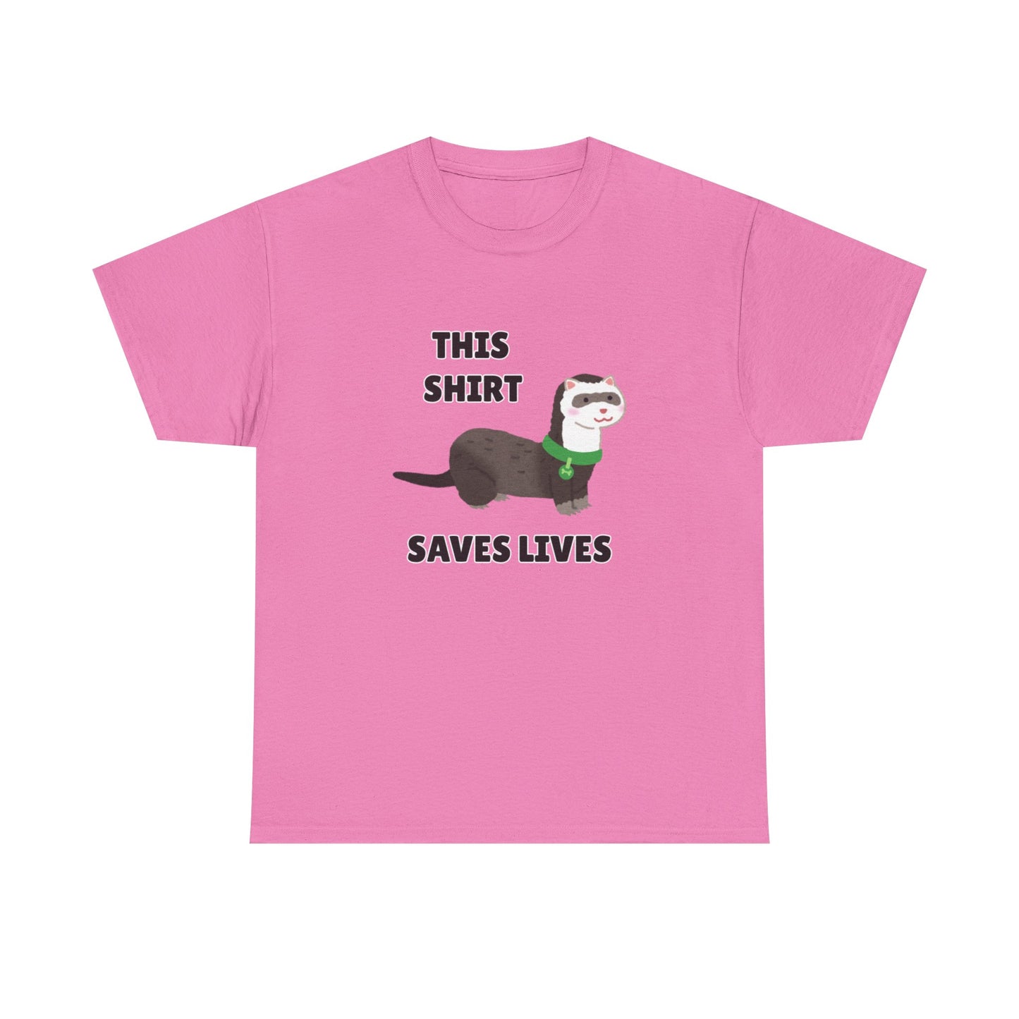 Adult Sizes: This Shirt Saves Lives Cute Animal Rescue Tee, Funny T-Shirt for Animal Lovers, Gift for Pet Adoption, Eco-Friendly Humor Shirt, Unique Casual Wear